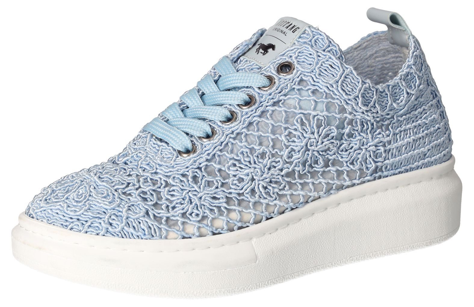 Mustang Shoes Sneaker, Plateausneaker, Schnürschuh mit Keilabsatz günstig online kaufen
