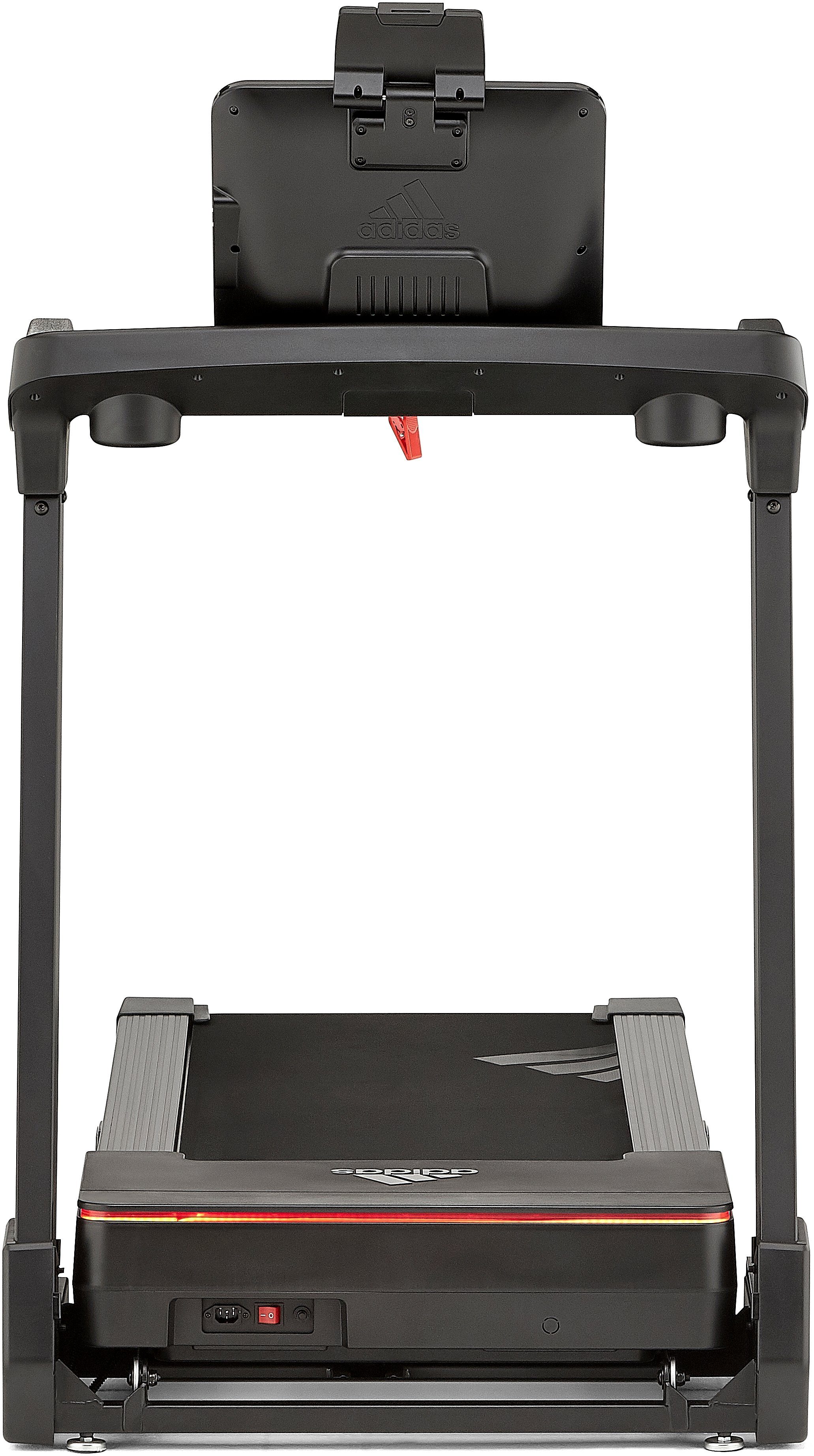 adidas Performance Laufband T-19 BT (mit Bluetooth und App-Funktion und LED-Beleuchtung), bis max. 20 km/h, klappbar, mit Steigung, 150 kg max. Benutzergewicht