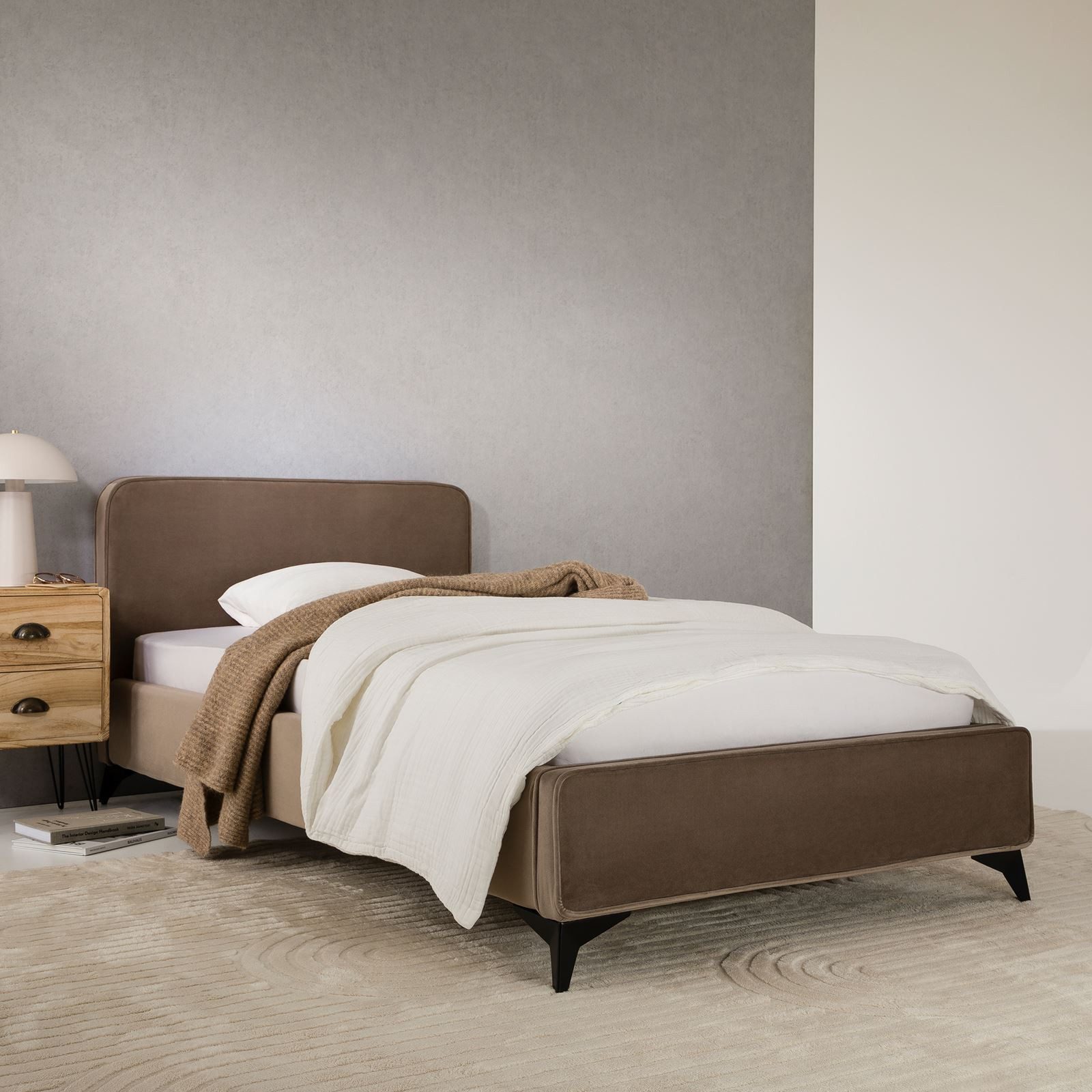 IDIMEX Polsterbett LAVORO, Bett 90x200 cm mit Lattenrost und weichem Stoffb günstig online kaufen