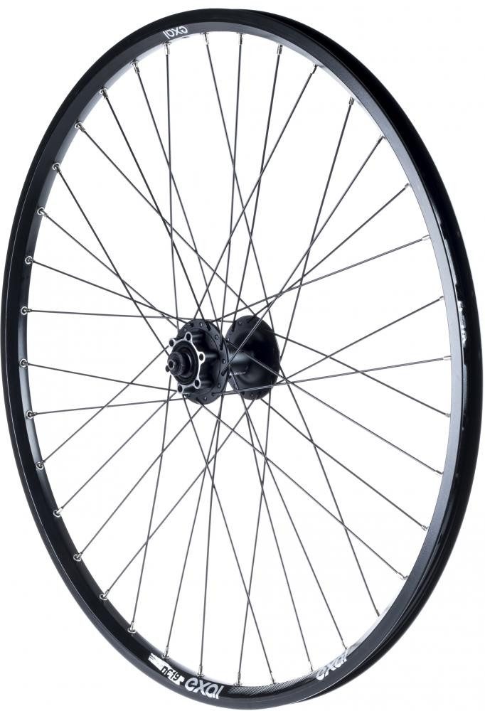 Exal Laufrad Exal VR DC19 26 Zoll Vorderrad Disc-Laufrad schwarz - stabiler Allroun