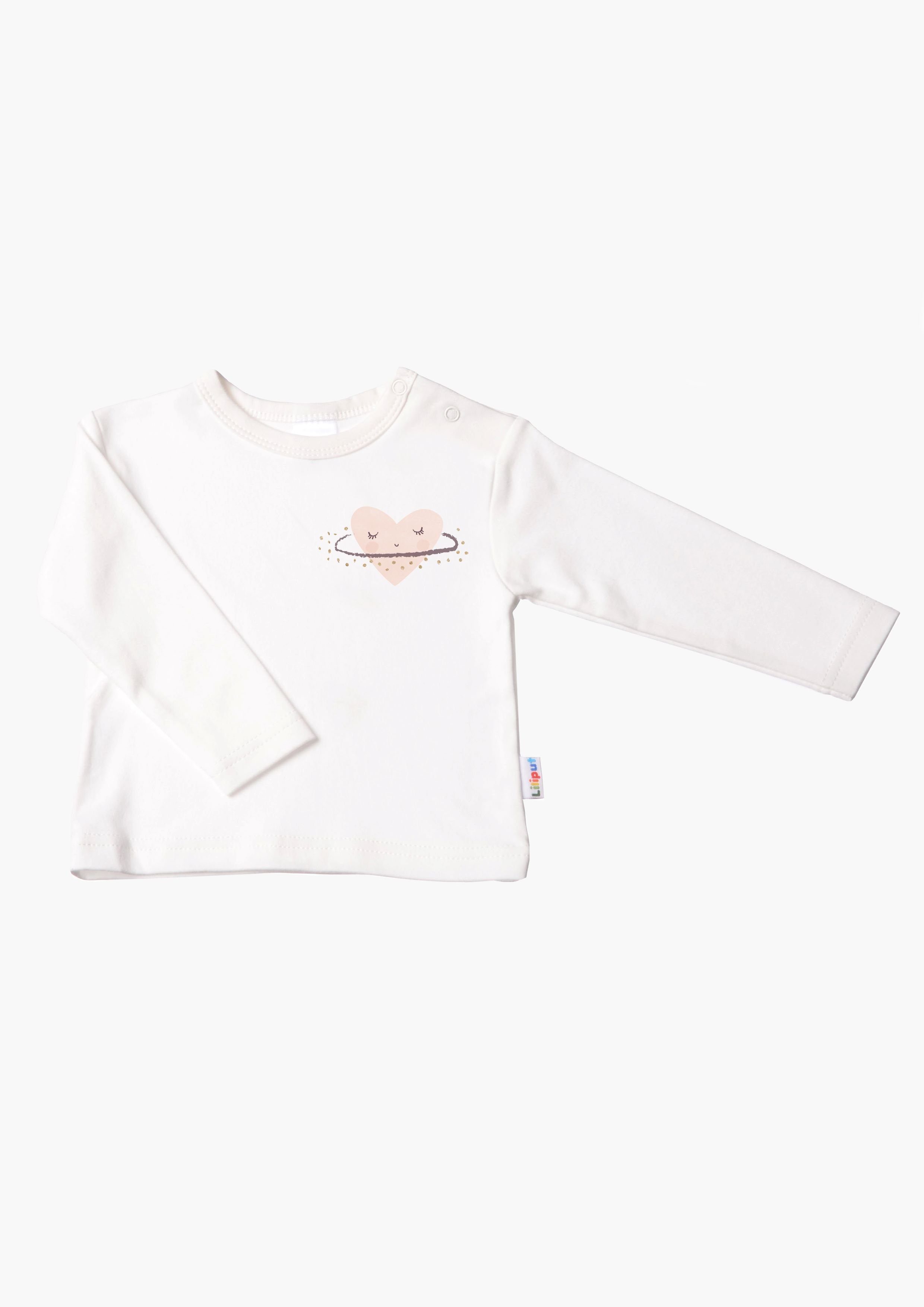 Liliput Langarmshirt Herz mit Druckknöpfen auf der Schulter