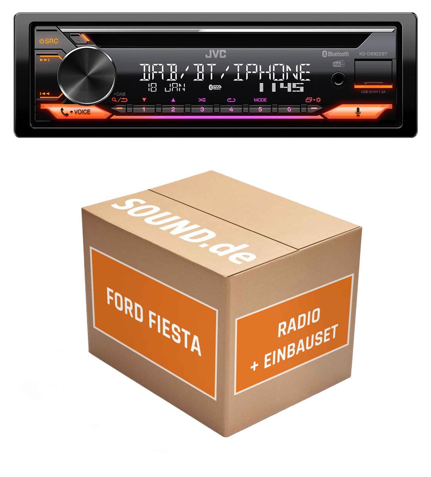 Autoradio Einbauset JVC JVC KD-DB922BT Ford Fiesta MK5 Autoradio