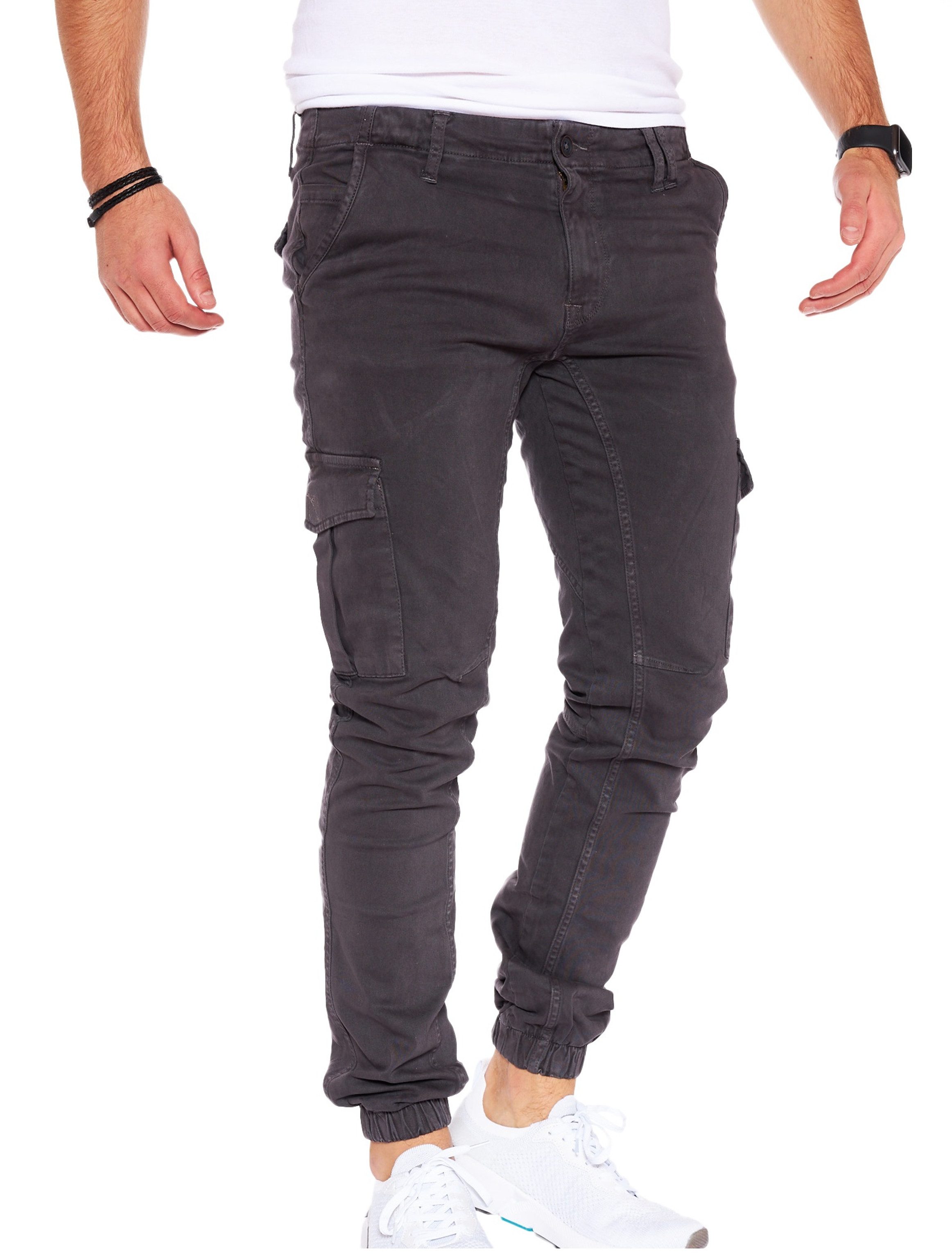 Styleko Chinohose Slim fit Cargohose Herren günstig online kaufen