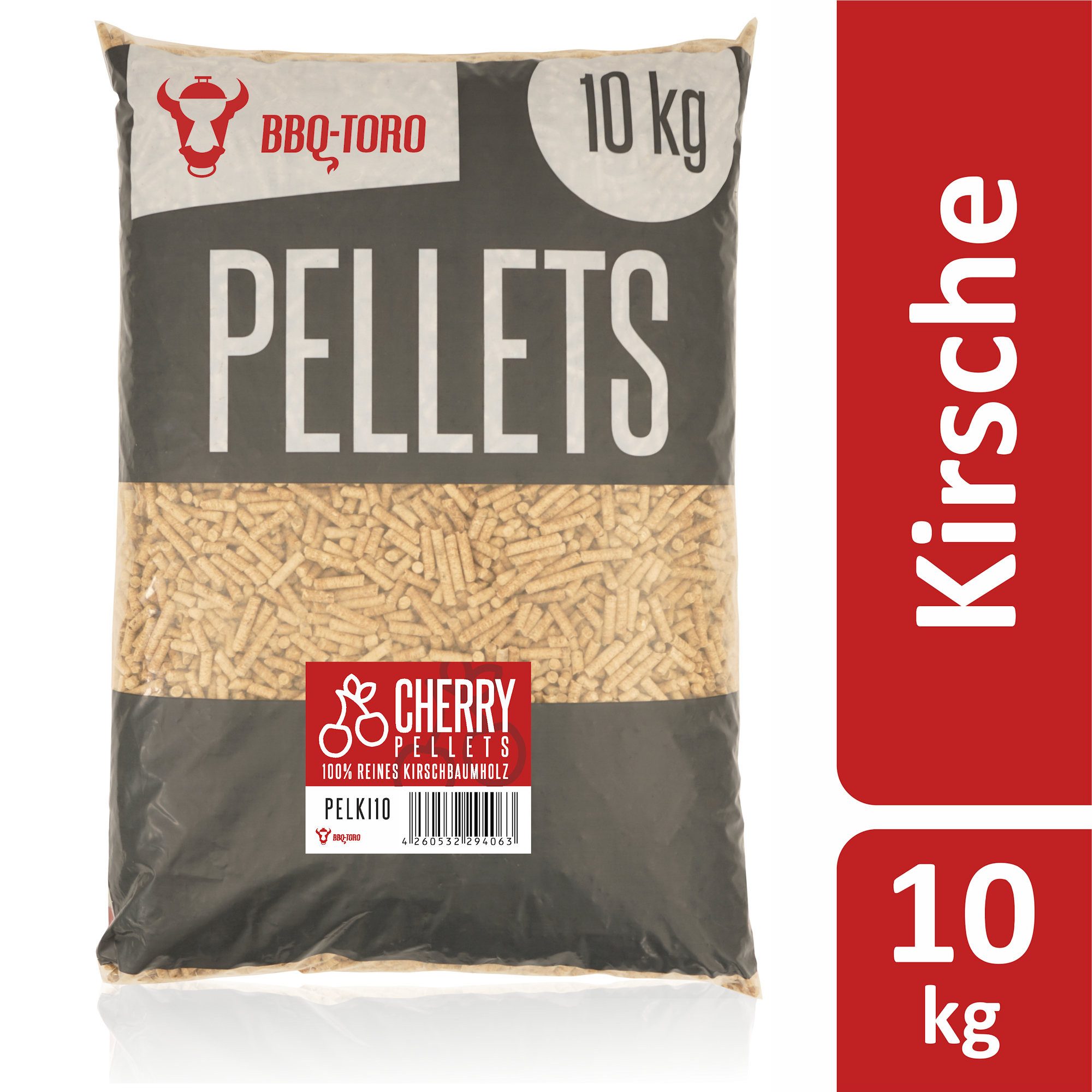 BBQ-Toro Holzpellets Cherry Pellets aus 100% Kirschbaumholz, 10 kg, 10.00 kg