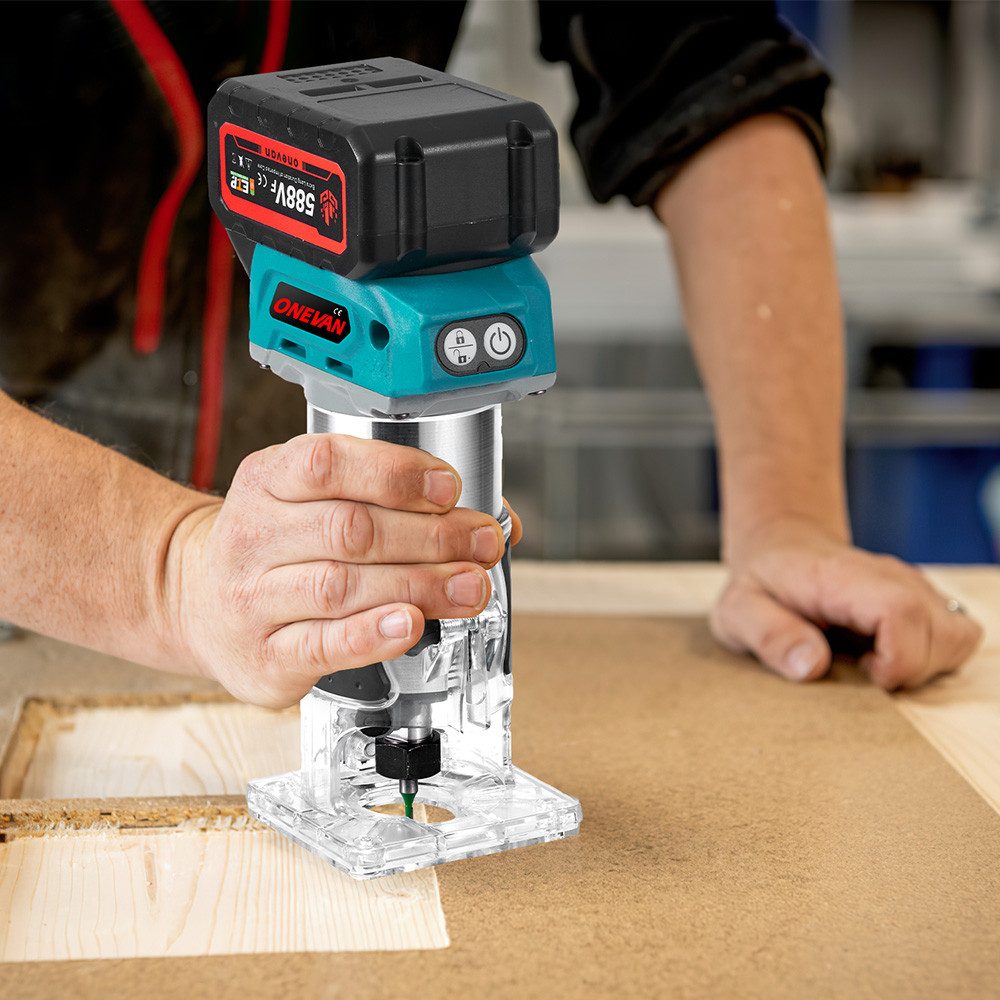 ONEVAN Oberfräse Trimmer Einhandfräse Bürstenloser Kantenfräser 5 Geschwind günstig online kaufen
