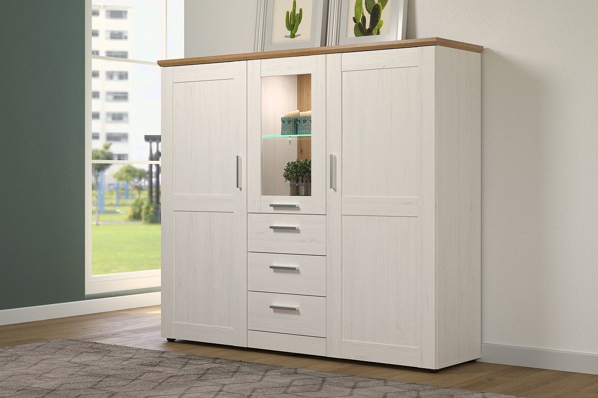 trendteam Vitrine Highboard Shade, Andersen Pinie günstig online kaufen