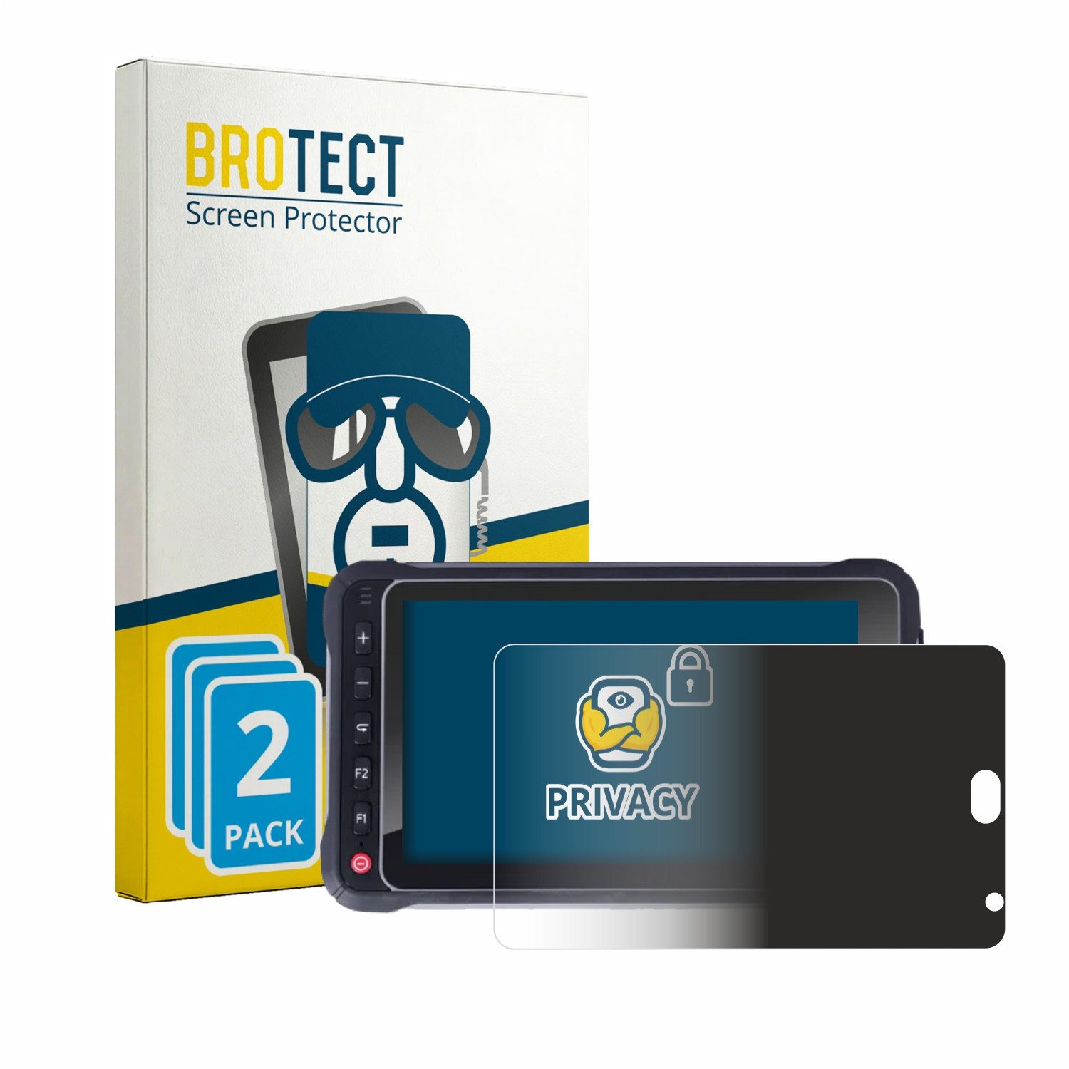 BROTECT Displayschutzfolie Sichtschutzfolie für Hugerock X72, 2 Stück, Anti-Spy Privacy Sichtschutz Blickschutzfolie Blaulicht-Schutz