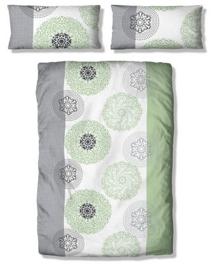 Bettwäsche Cison in Gr. 135x200 oder 155x220 cm, my home, Linon, 2 teilig, florale Bettwäsche aus Baumwolle