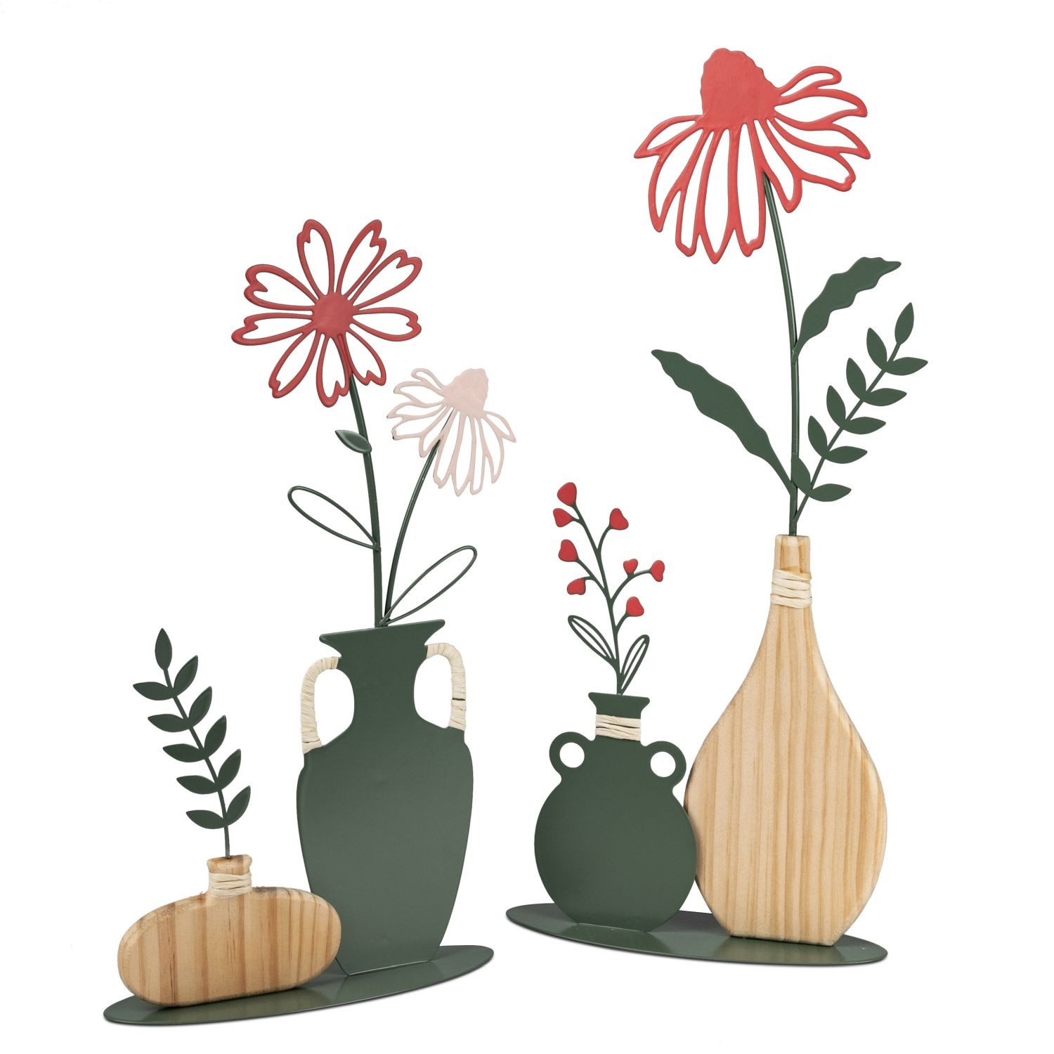 formano Dekovase Blumen, Höhe: 43cm, Farbe: Mehrfarbig, Motiv: Blumen