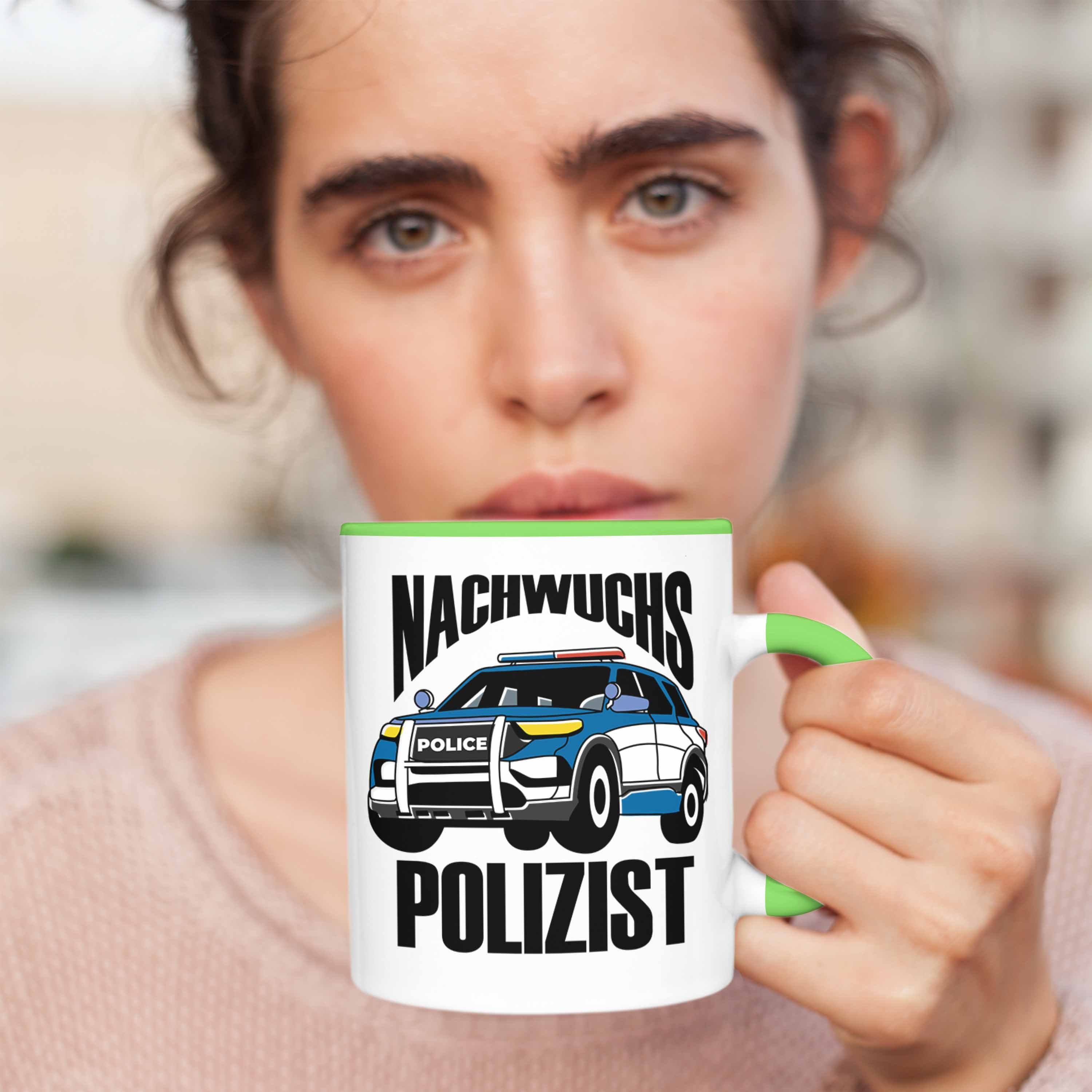 Polizist" kleine Einschulung - Geschenk Grün "Nachwuchs für Tasse Jungs Tasse Trendation Sch