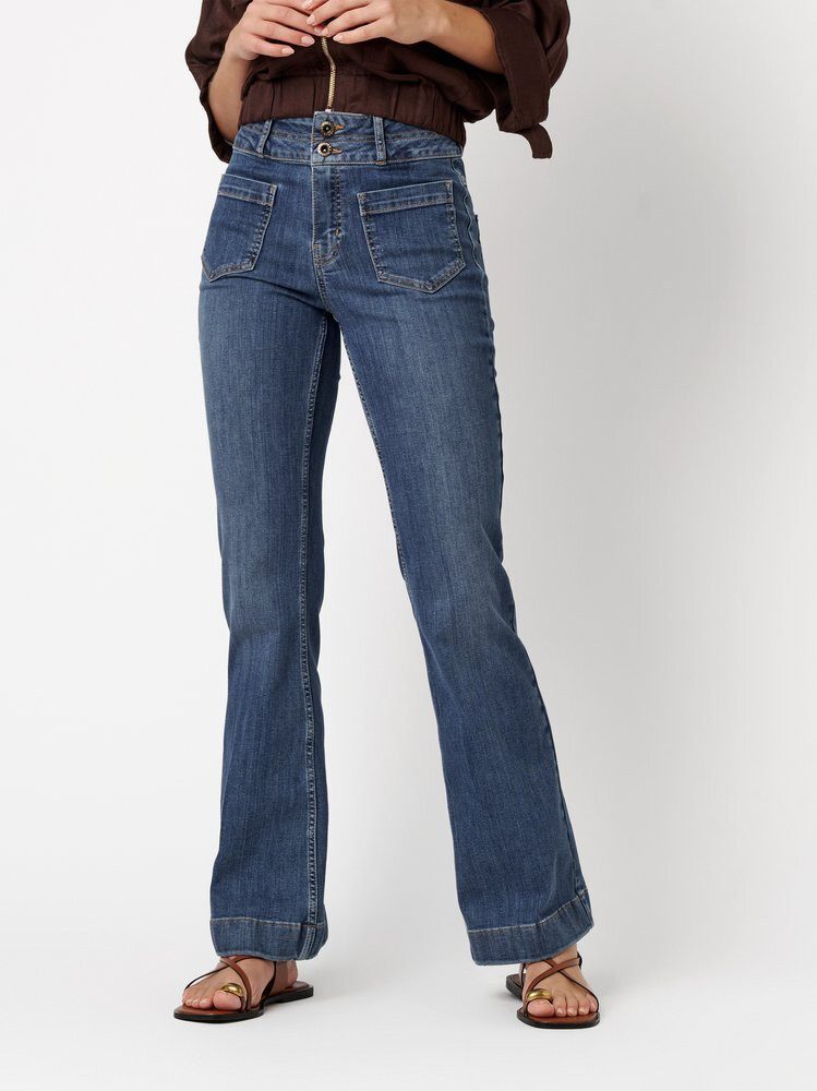 ROSNER Bootcut-Jeans Audrey Bootcut (1-tlg) mit aufgesetzten Fronttaschen