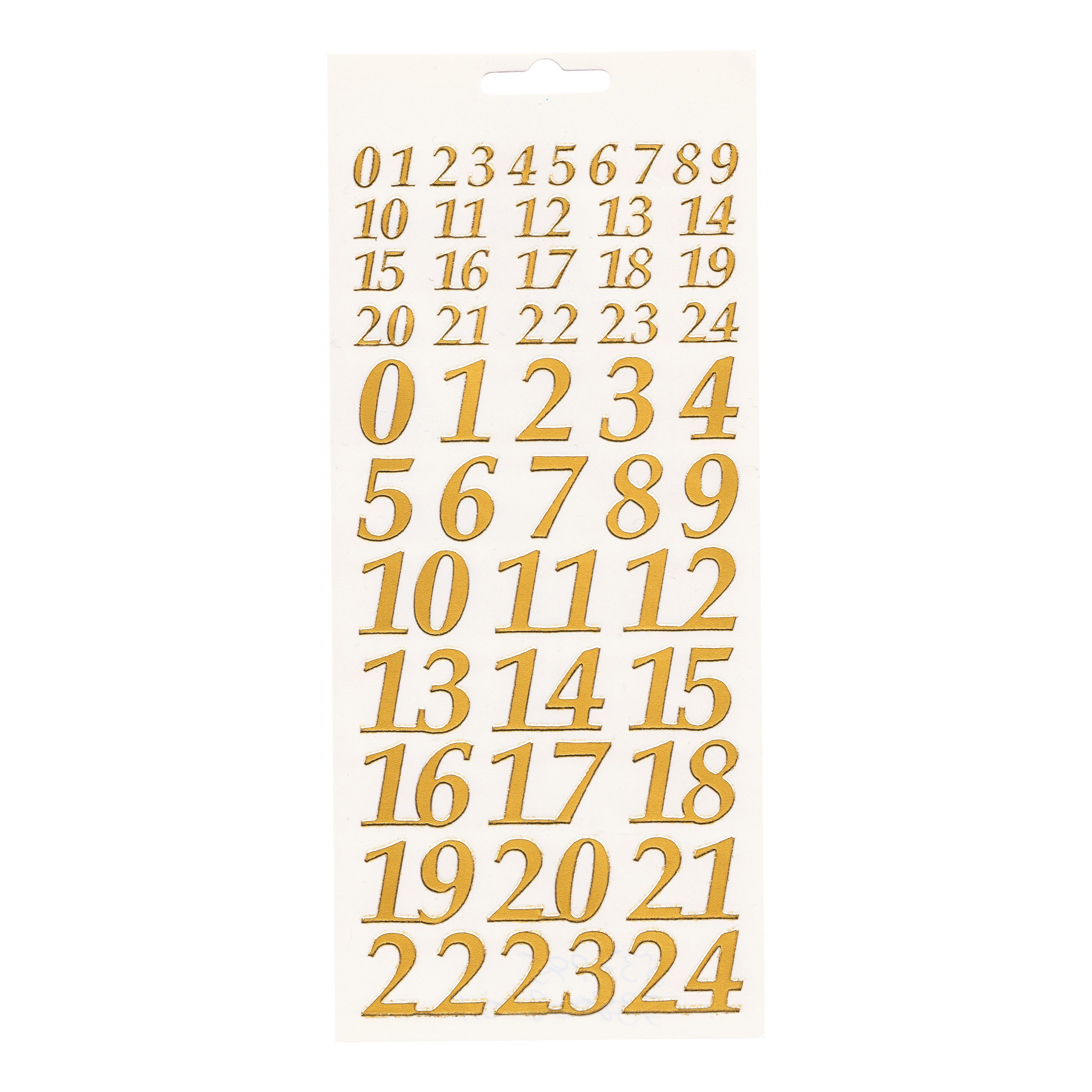 FINDit Deko-Buchstaben Reliefsticker Adventszahlen, 50 Sticker günstig online kaufen