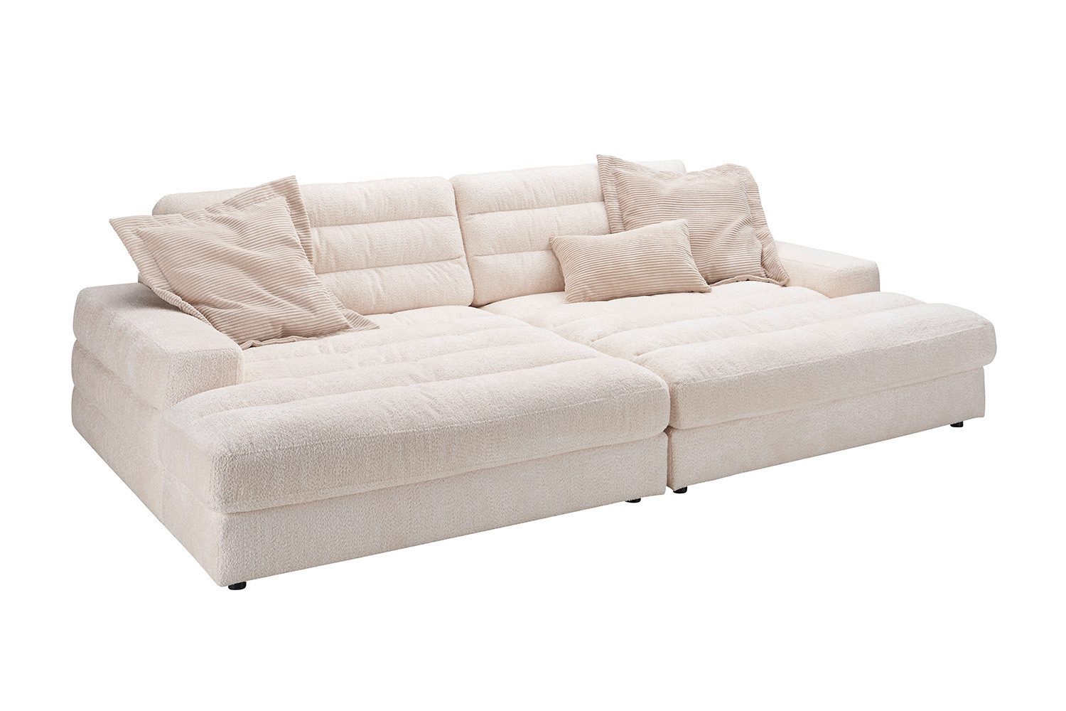 KAWOLA Big-Sofa LANA, Couch Stoff verschiedene Farben 296x178 cm