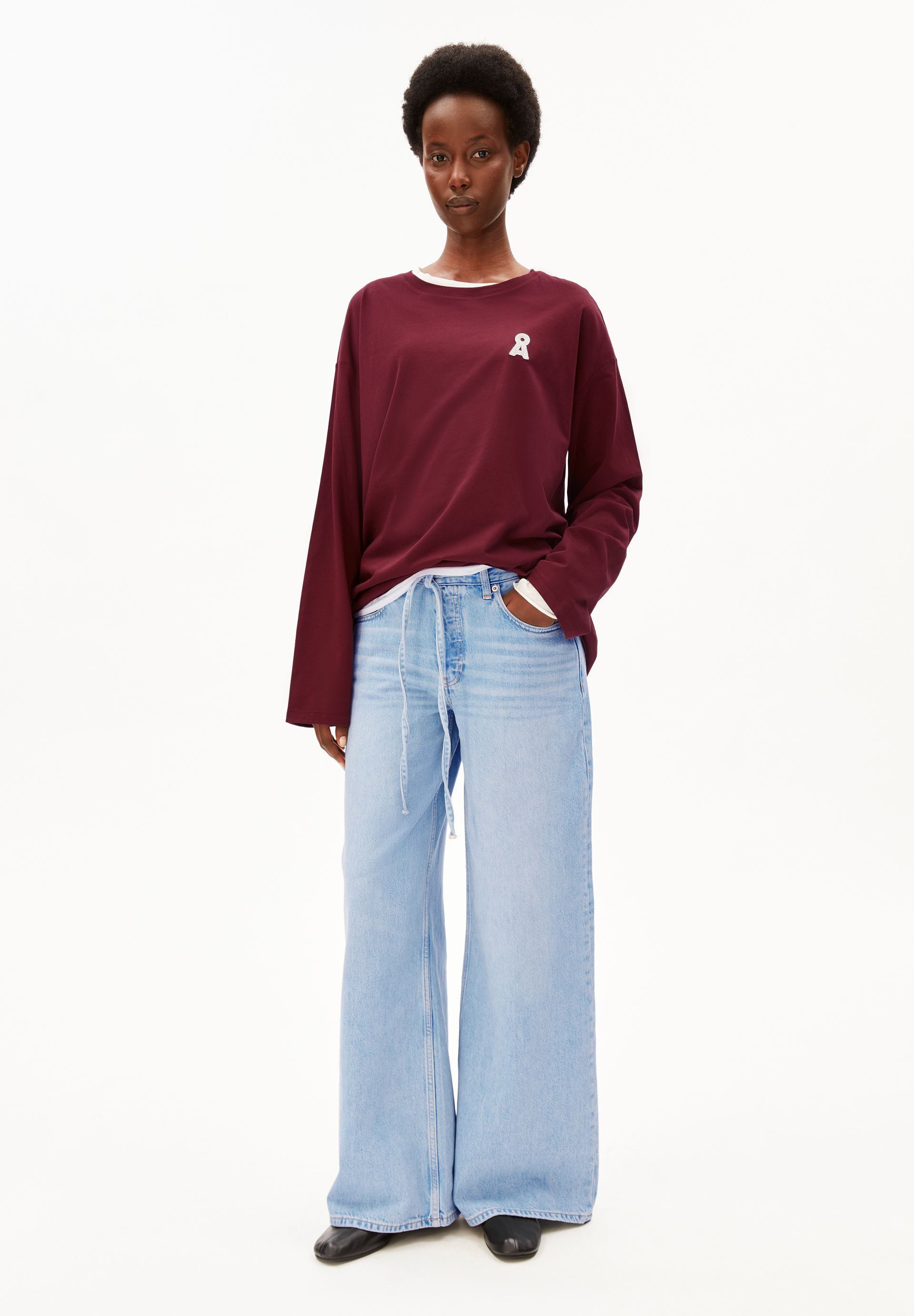 Armedangels Longsleeve ICONIC Å FIETAA Longsleeve aus Bio-Baumwolle Oversized Fit – Bild 2 von 5