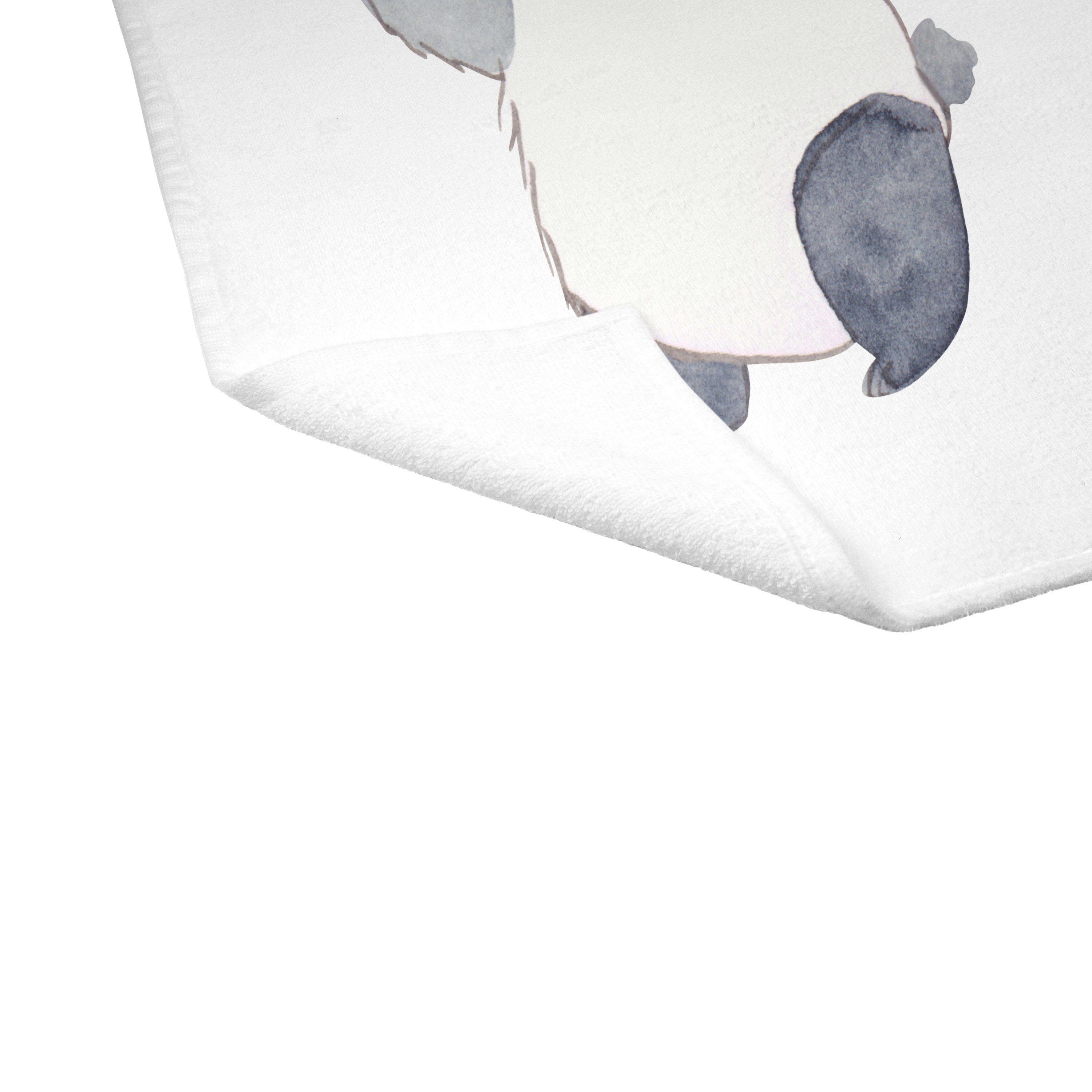 Mr. & Mrs. Geschenk, - Handtuch (1-St) Weiß mit Handtuch, Gästetuch, Kinder Panda Beraterin Herz - IT