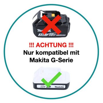 Makita Akku-Schrauber DF 457 DWEX2 18 V 42 Nm G-Serie + 2x Akku + Lader + Bit Bohrer Set