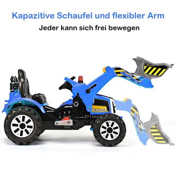 COSTWAY Elektro-Kinderbagger Sitzbagger, 2,5-5 km/h, mit Schaufel