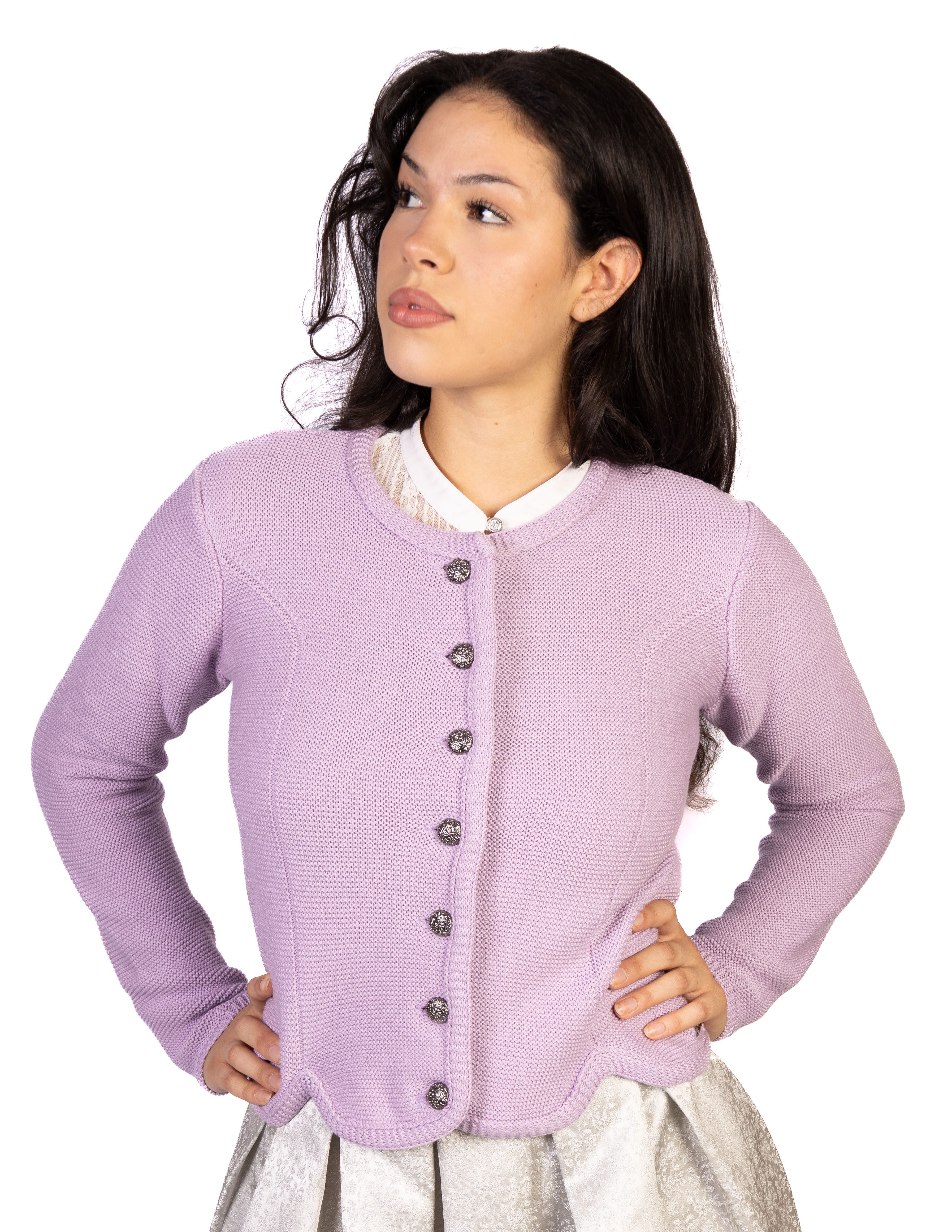 Trachtl Trachtenjacke Trachtl Jacke - Strickjacke 40 Lila – Bild 4 von 5