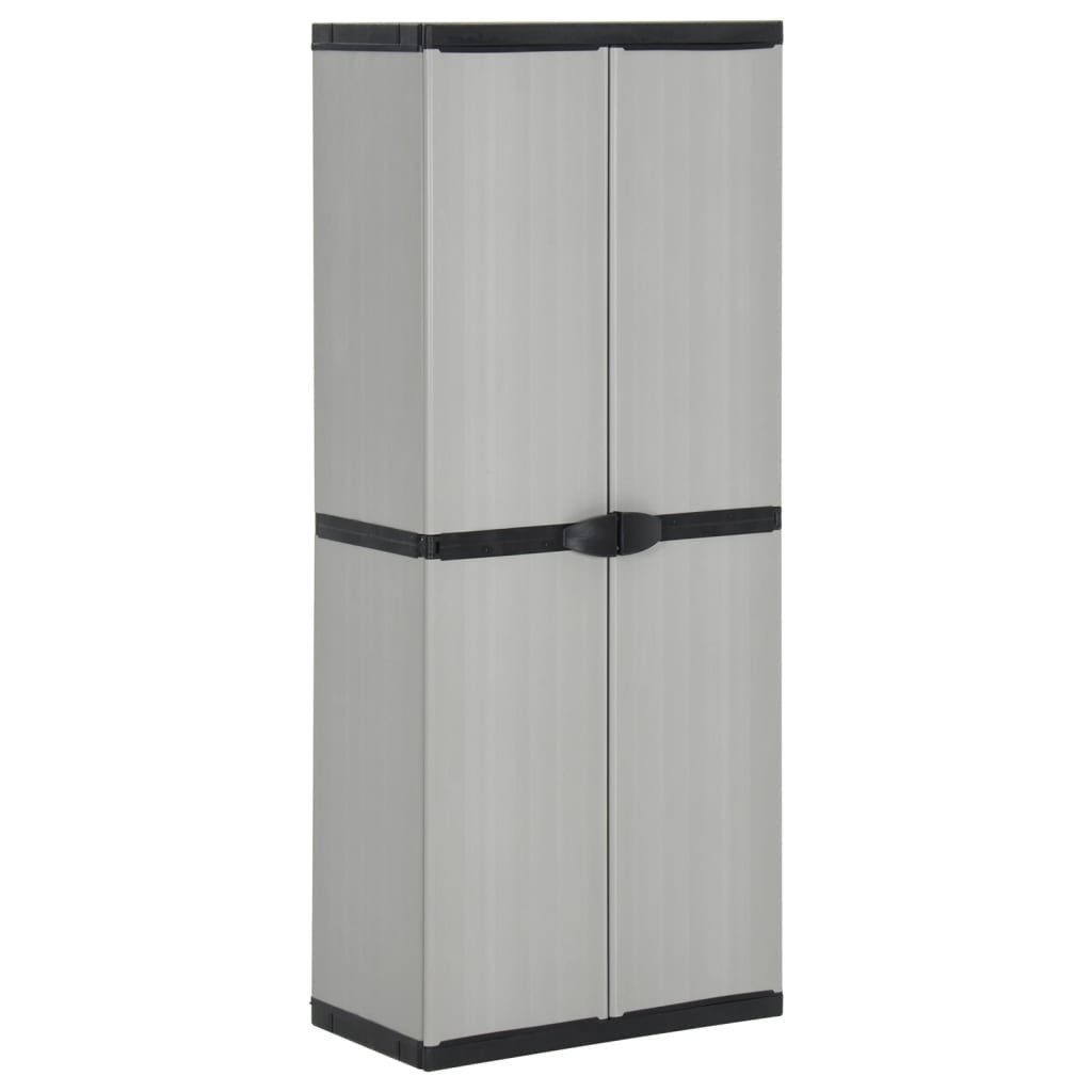 vidaXL Garten-Geräteschrank 68 x 40 x 168 cm - Variante 1 Garten-Lagerschrank mit 3 Böden Grau Sc
