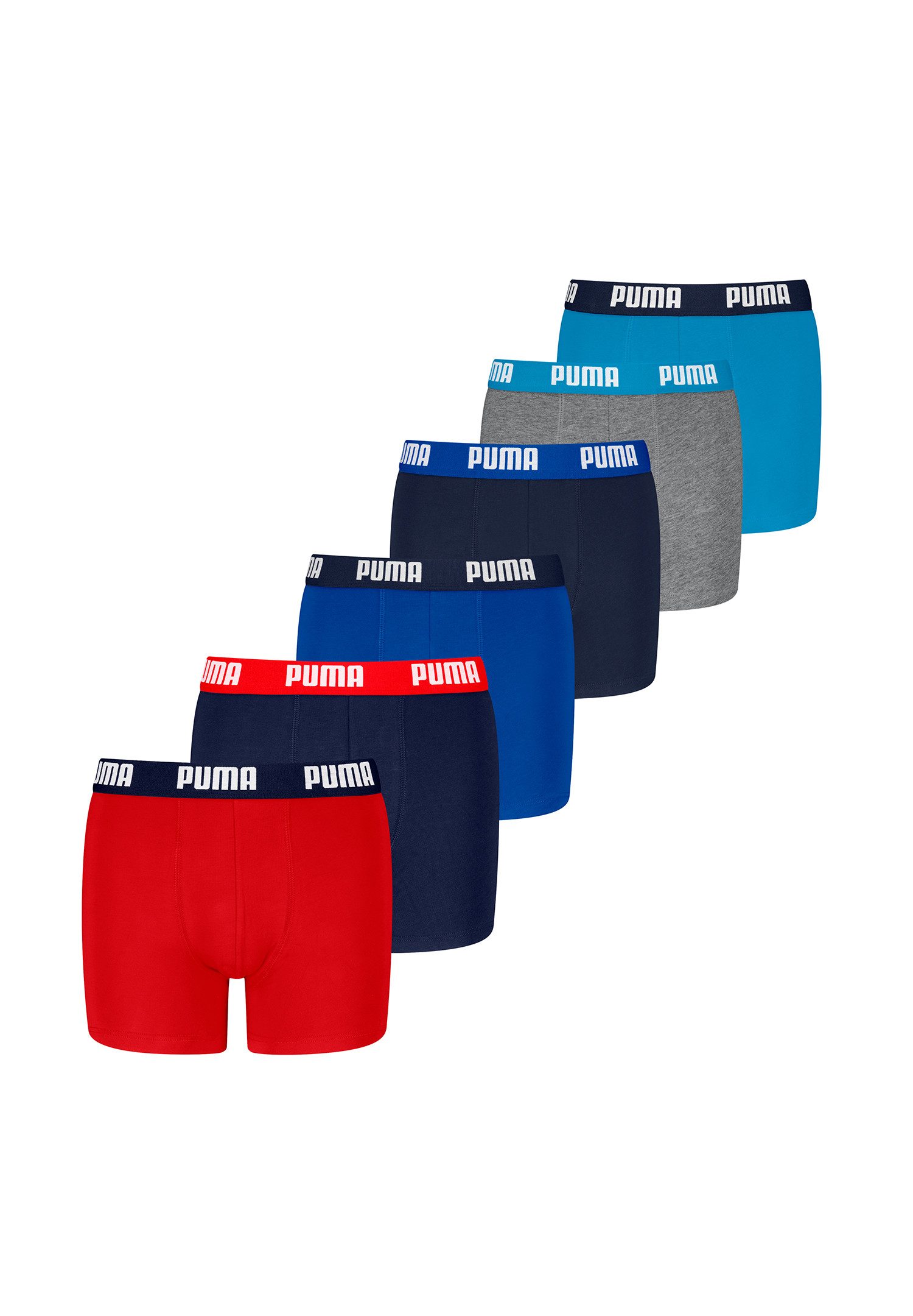 PUMA Boxershorts PUMA BOYS EVERYDAY BASIC BOXERS 6P ECOM (Spar-Pack, 6er-Pack)