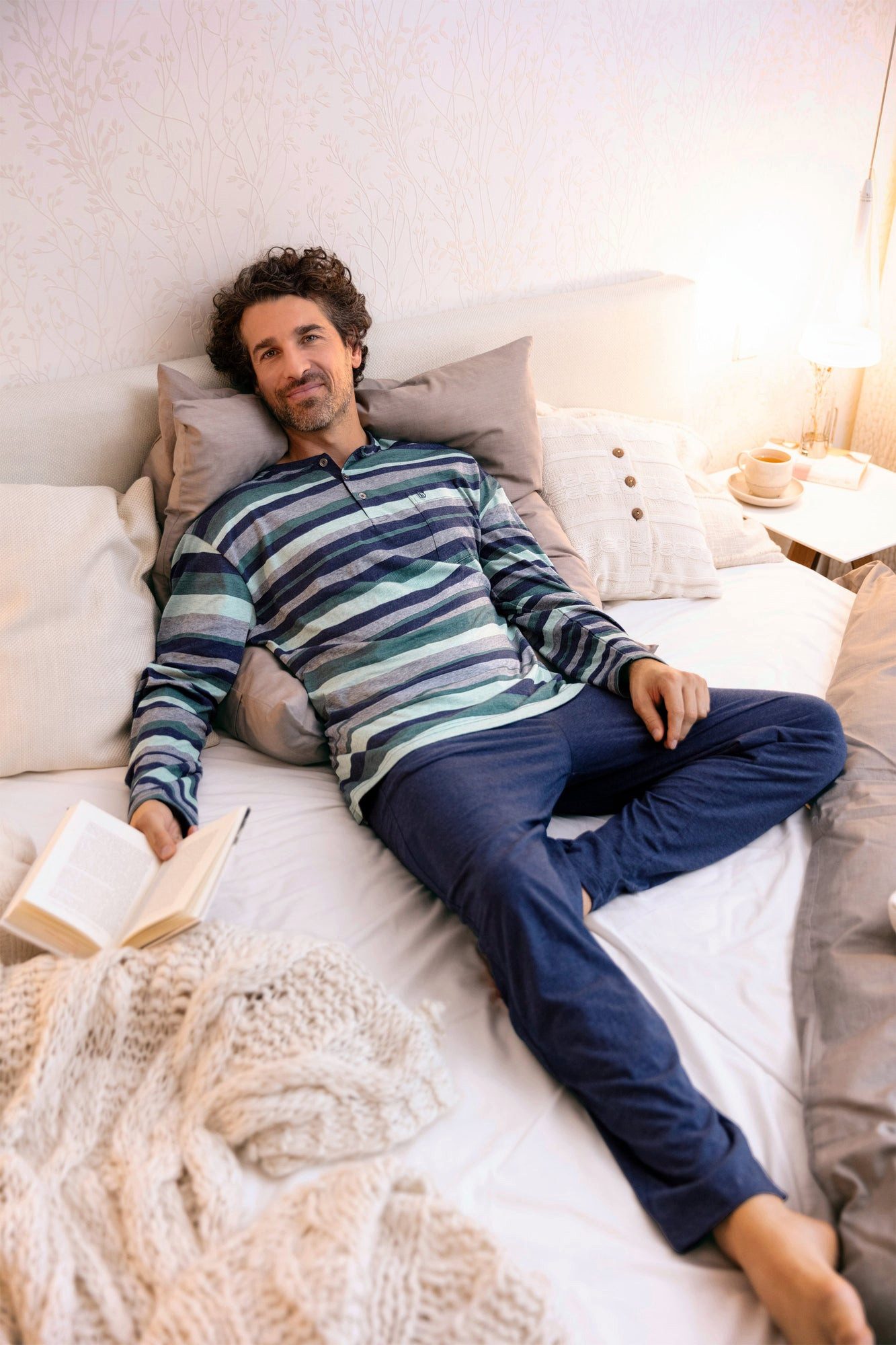 Hajo Schlafanzug Herren Schlafanzug Klima-Light® Single Jersey günstig online kaufen