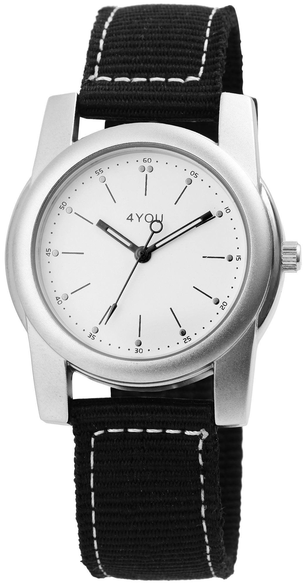 4YOU Quarzuhr 250000001 4You Damenuhr mit Lederimitationsband, Herrenuhr Silikon