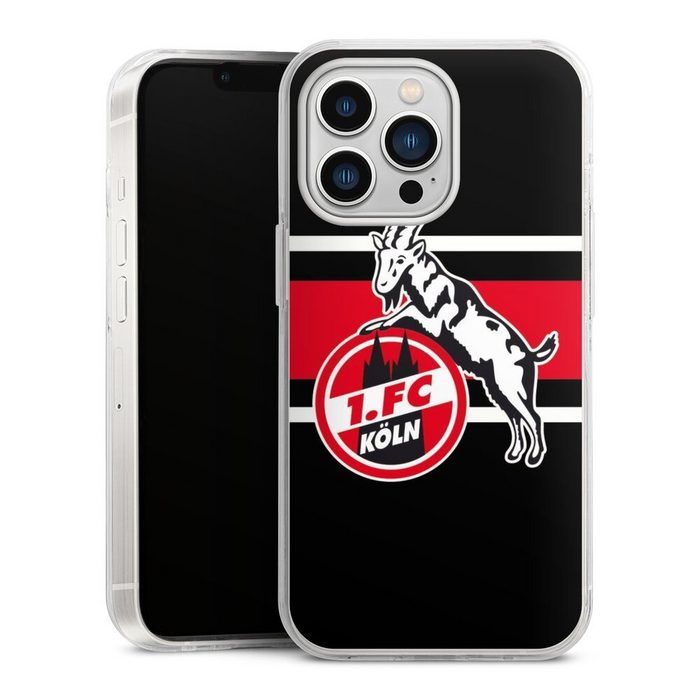 DeinDesign Handyhülle 1. FC Köln Offizielles Lizenzprodukt Fußball Colour Stripes 1.FC Apple iPhone 13 Pro Hülle Bumper Case Handy Schutzhülle
