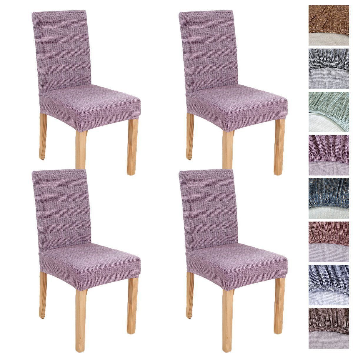 BYSURE Stuhlhusse, 2er 4er 6er Set Elastizität Stuhlbezug für Heim Stuhl Esszimmer