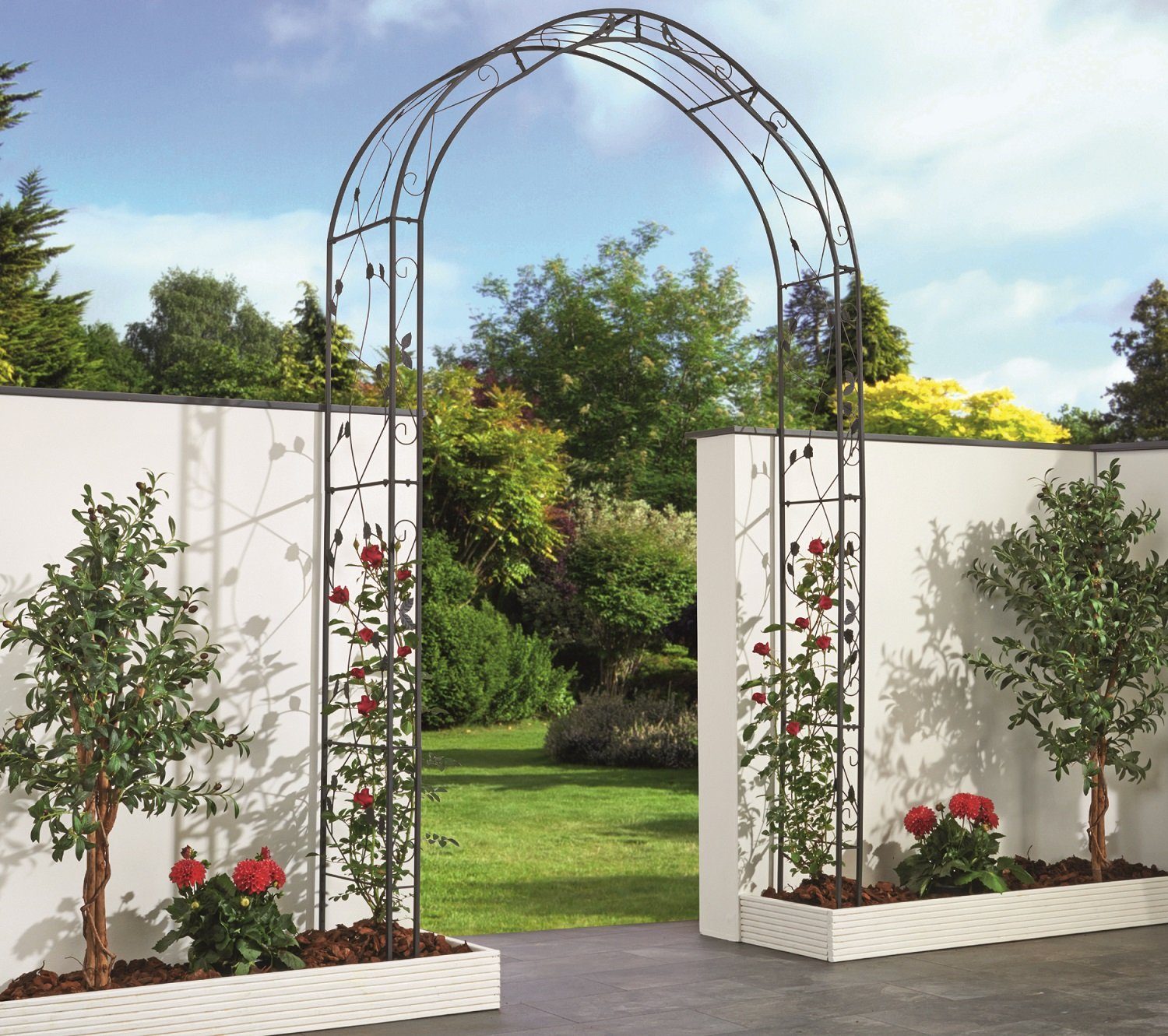 GartenHero Rosenbogen »Rosenbogen Rankhilfe Rankbogen Rankgitter Pergola  Metall Spalier Rosen Gartentor«, 1 St., Robust online kaufen | OTTO