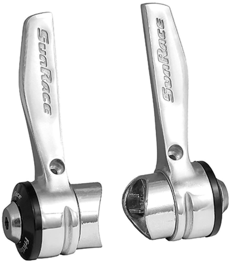 SunRace Schalthebel SunRace Schalthebel SLR80, 8-fach, silber, für 28,6 mm Unterrohr, Alum