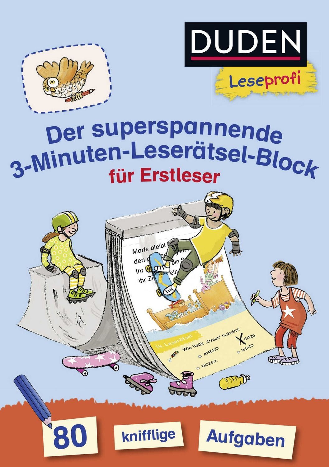 Duden Leseprofi – Der superspannende 3-Minuten-Leserätsel-Block für Er / Susanna Moll