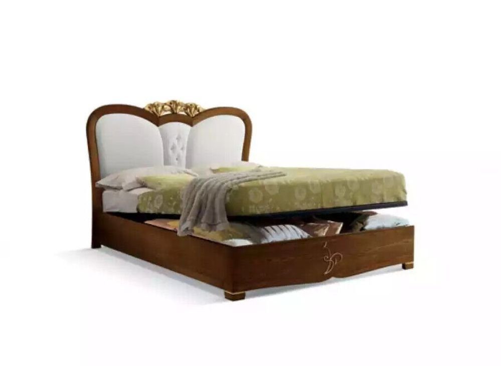 Nachttische Bett 2x Schlafzimmer + + Set Schlafzimmer-Set Mit JVmoebel Luxus Nachttische), 2x Chesterfield-Knöpfen Italienische Möbel (3-St., 3tlg., Bett