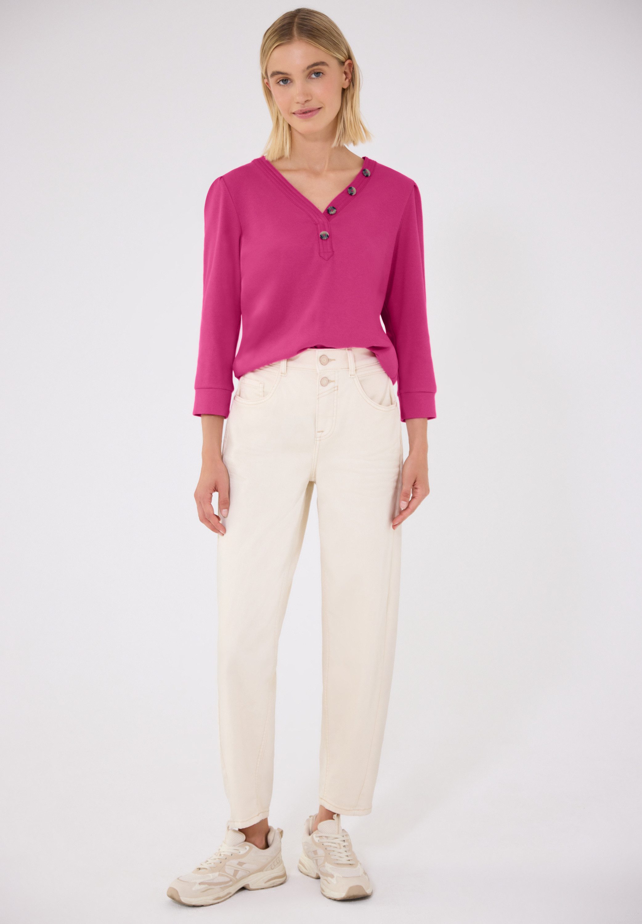 STREET ONE STUDIO 3/4-Arm-Shirt mit Knopfleiste – Bild 3 von 5