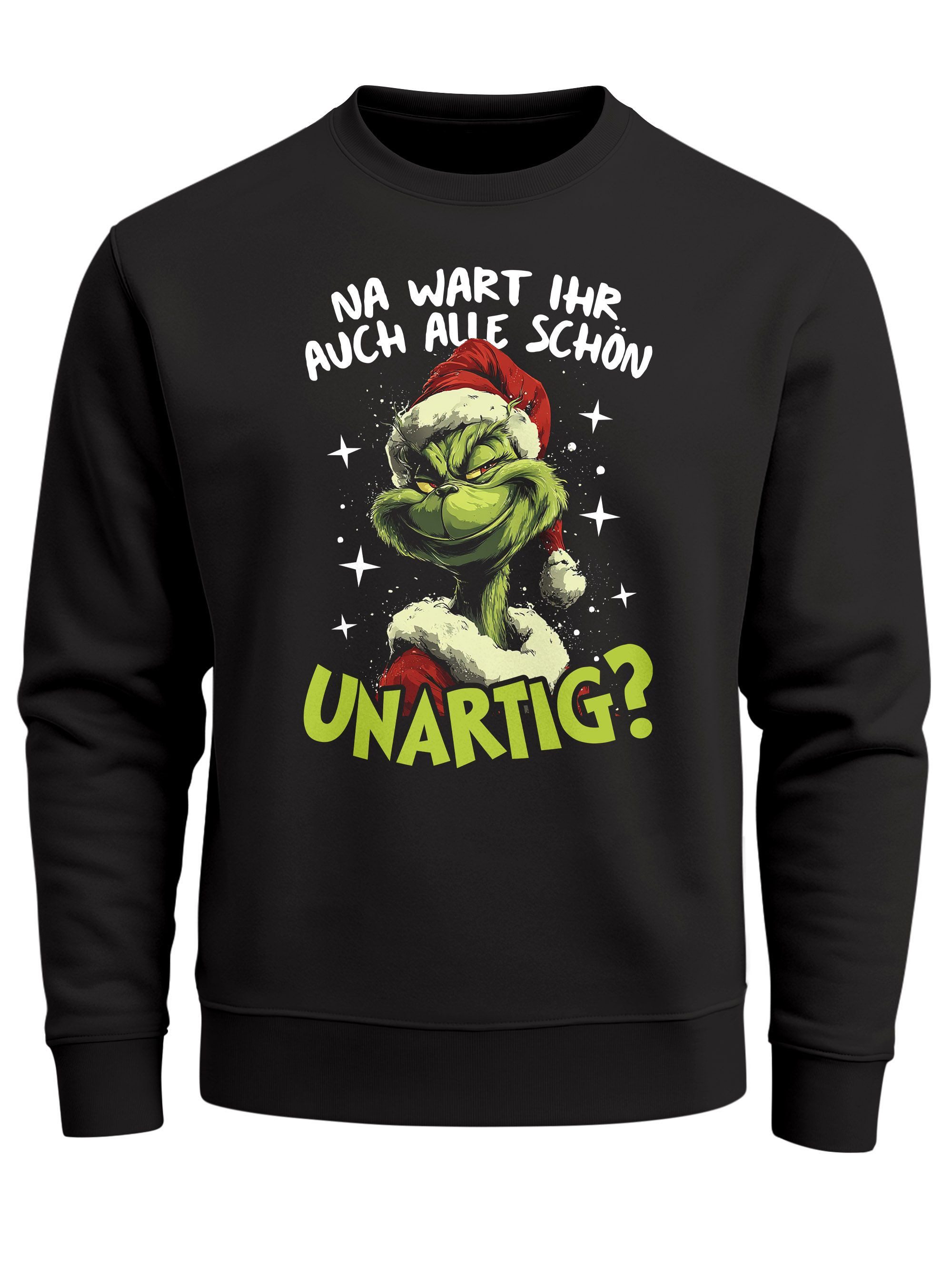 MoonWorks Sweatshirt Sweatshirt Herren Weihnachtspullover Spruch Wart ihr alle schön