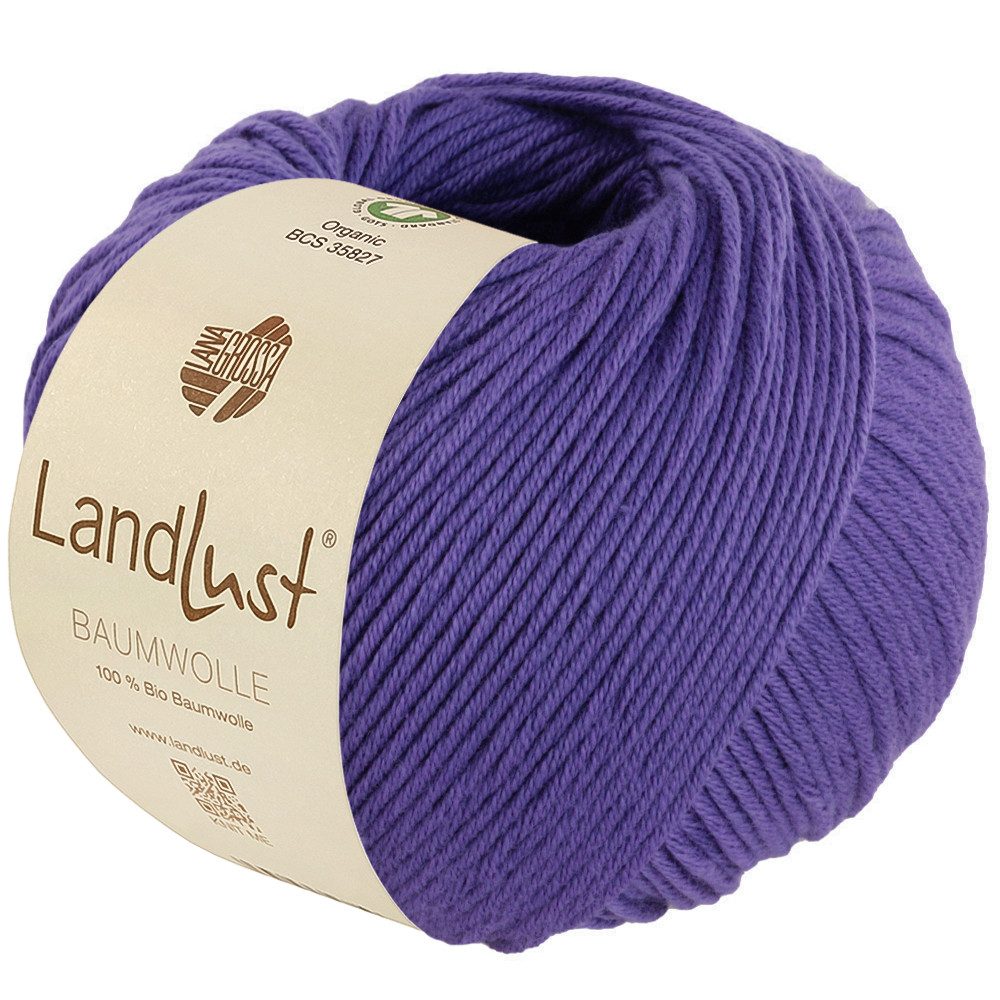 LANA GROSSA LANDLUST BAUMWOLLE GOTS 100 % Baumwolle Häkelwolle, 115 m (100 % Baumwolle mit angenehm weicher Haptik, Ideal für Tops, Strickjacken, Taschen und Accessoires), 50 g