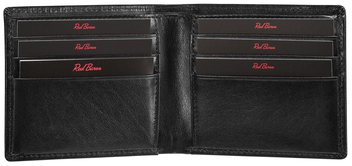 Red Baron Geldbörse Kreditkartenfächer, Steckfächer, RB-WT-007-03, schlicht