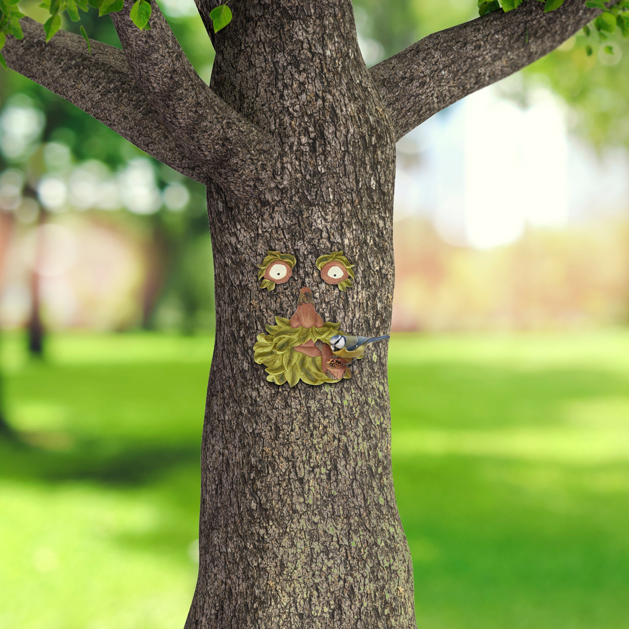 relaxdays Gartenfigur 3-teiliges Baumgesicht alter Mann günstig online kaufen