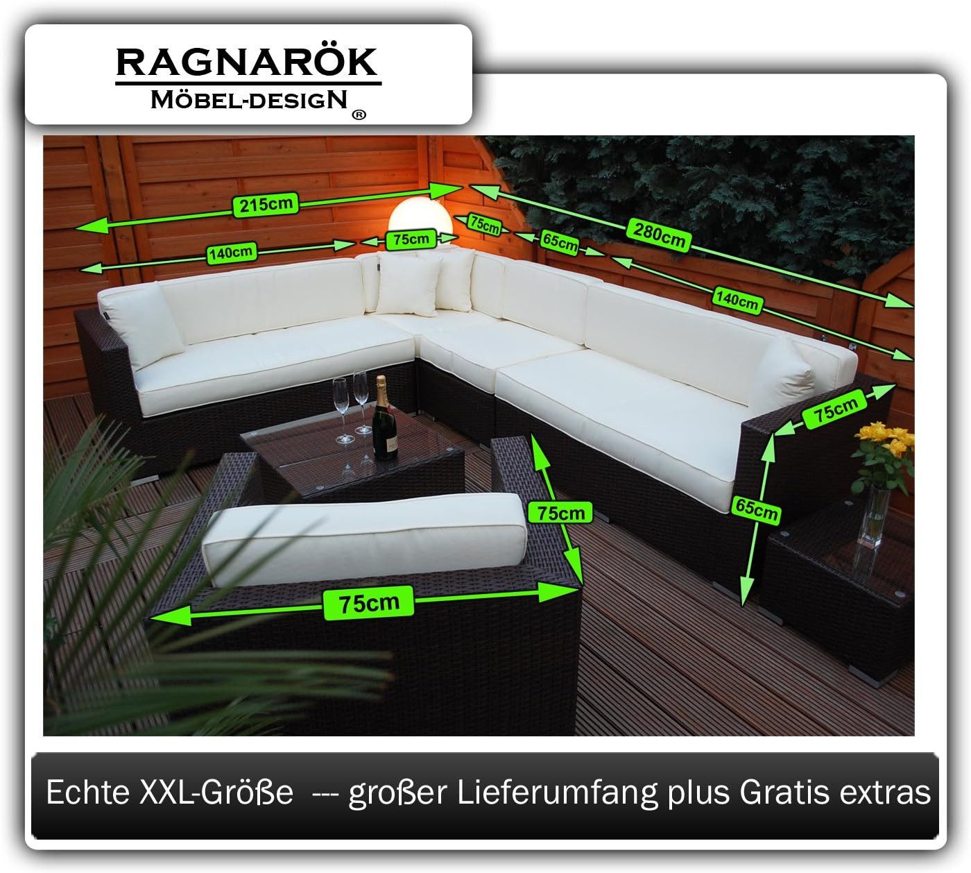 Ragnarök Möbel-Design Gartenlounge-Set gartenlounge set