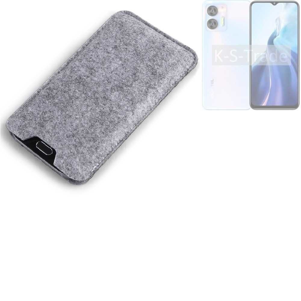 K-S-Trade Handyhülle für Oukitel C36, Filz Handyhülle Schutzhülle Filztasche Filz Tasche Case Sleeve