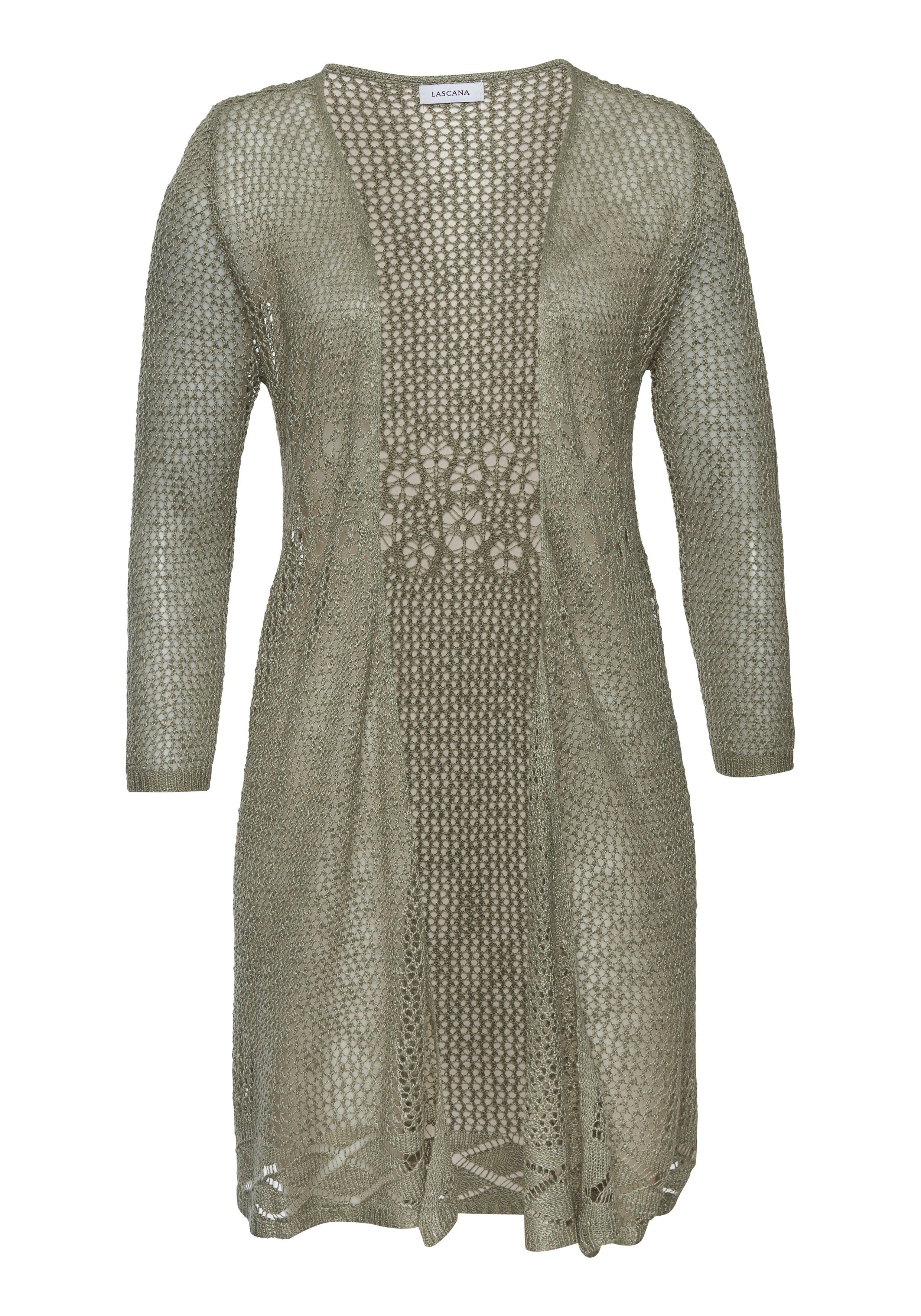 s.Oliver Strickjacke mit Ajourmuster, Häkeloptik, Strandmode. € 69,99