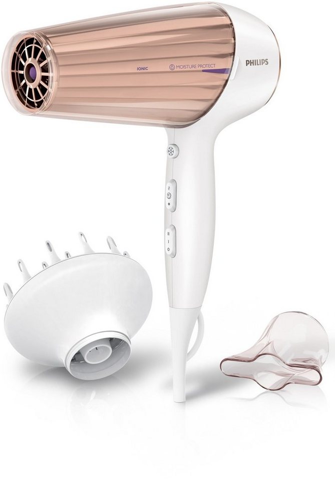 Philips Haartrockner HP8280/00 MoistureProtect, 2300 W, Ionenfunktion,  Weniger Haarschäden und schnelles Trocknen mit ThermoProtect