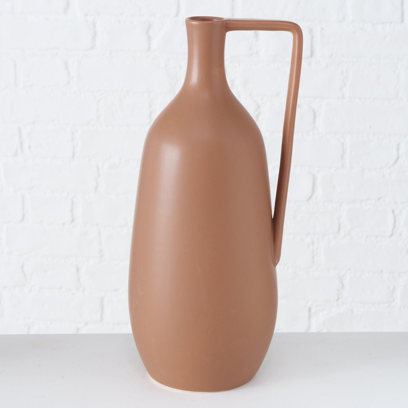 Dekovase Keramik BOLTZE aus beige, Vase in Set"Naimo" 2er