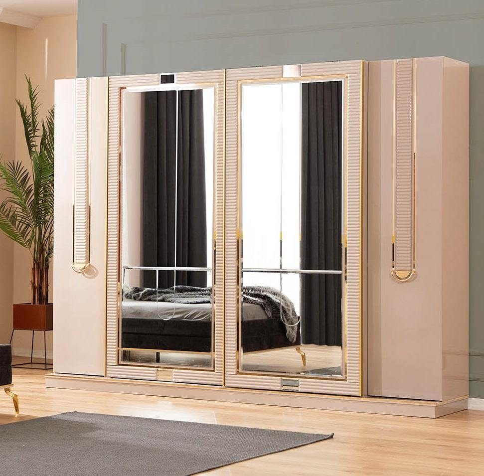 JVmoebel Kleiderschrank Moderner Kleiderschrank Spiegeltüren In Made Möbel Schrank Europe Luxus Schlafzimmer