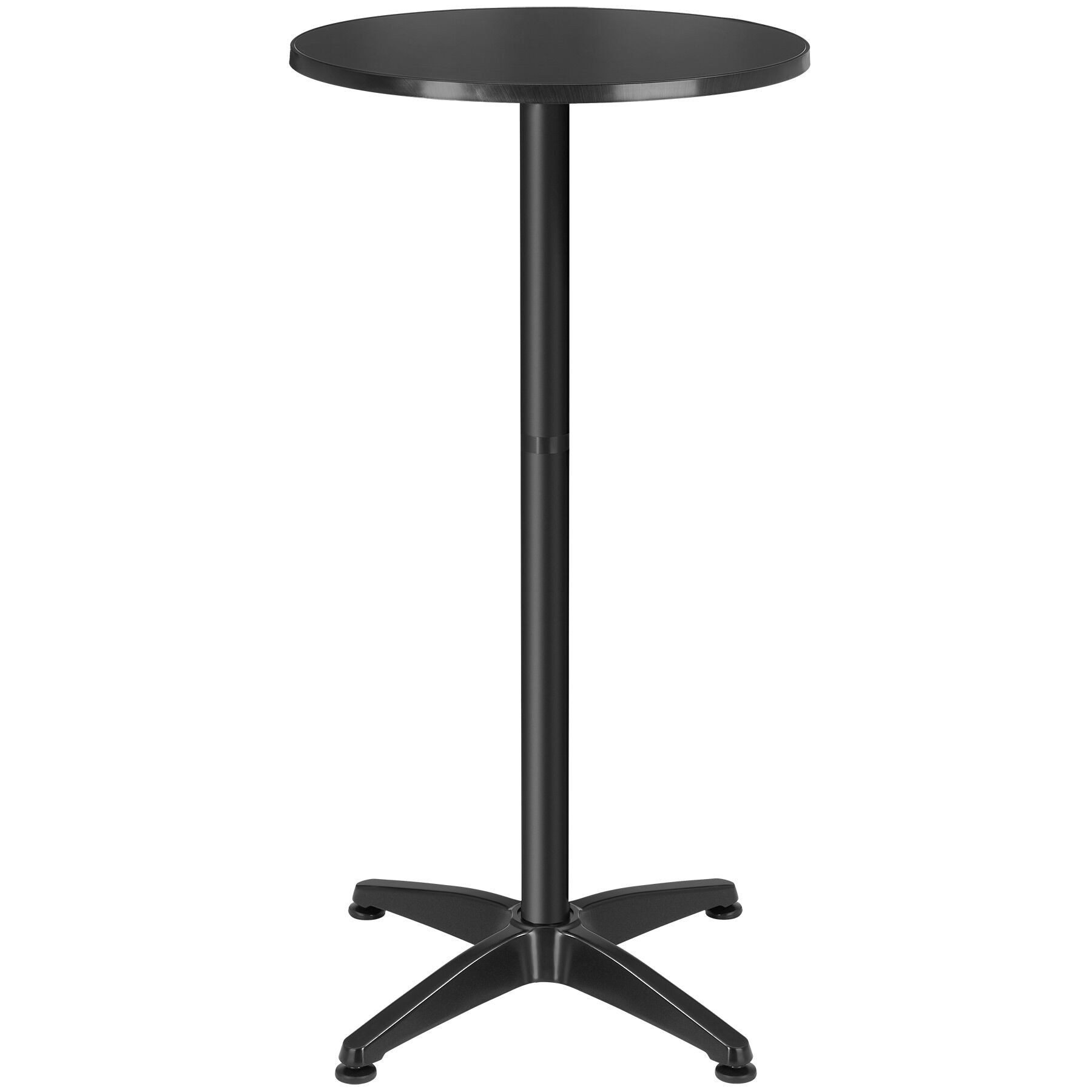 tectake Bistrotisch Aluminium-Stehtisch, höhenverstellbar, 60 x 70 / 110 cm, (Bartisch Frederic, 1-St., 1 tlg), wetterfest, 2 Aufbauhöhen, Zementsockel, Belastbarkeit 60 kg