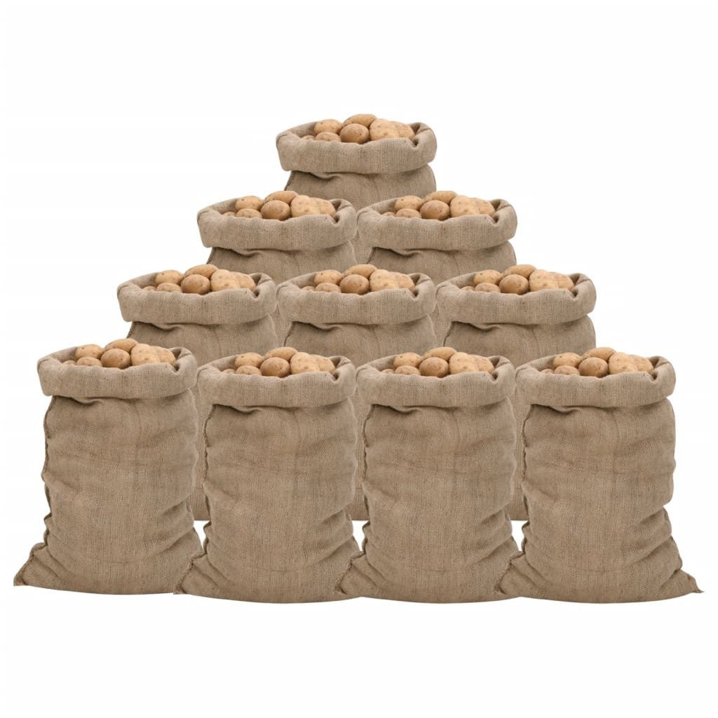 vidaXL Koffer vidaXL Jutesäcke 10 Stk. 60x105 cm 100% Jute 340 g/m²