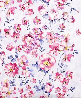 Bettwäsche 155x220cm Florentina Mauve Blüten Rosa Pink, Kaeppel, Mako-Satin, 2 teilig, tolles Blumendessin, Baumwolle