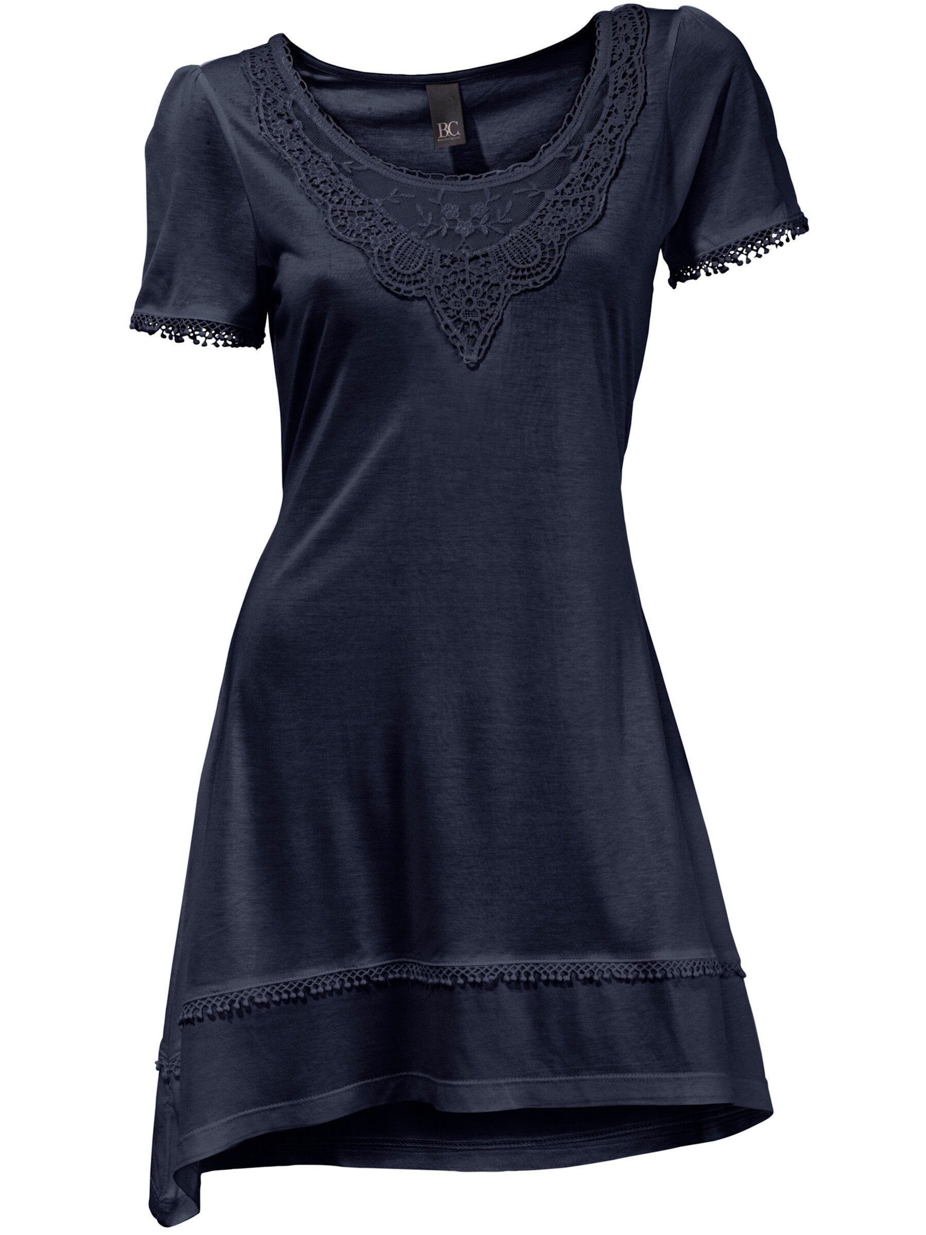 heine T-Shirt Longshirt Kurzarm