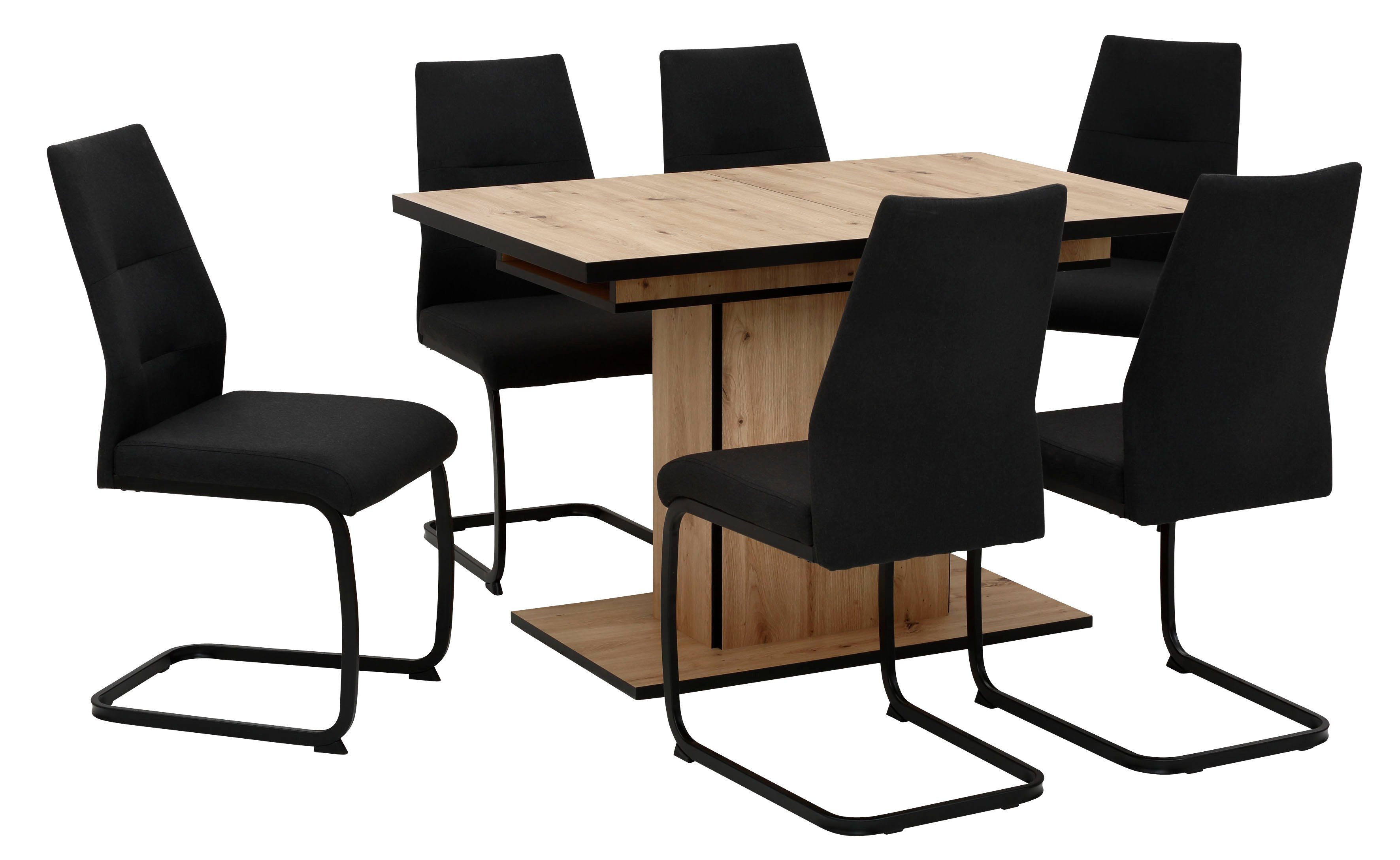 HELA Essgruppe Ariana, Esstisch mit 6 Stühlen, ausziehbarer Küchentisch, (S günstig online kaufen