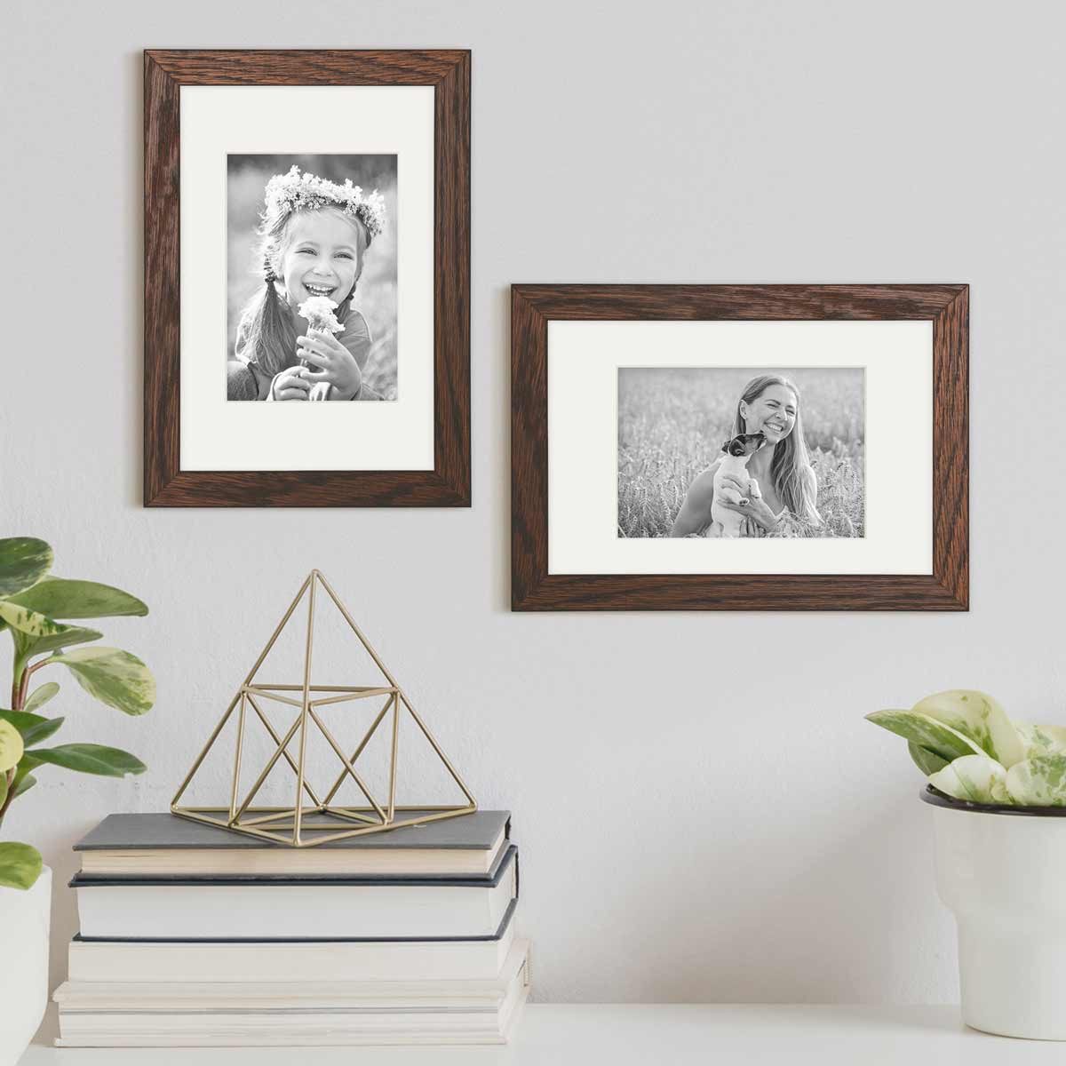 PHOTOLINI Bilderrahmen 2er Set Echtholz mit günstig online kaufen