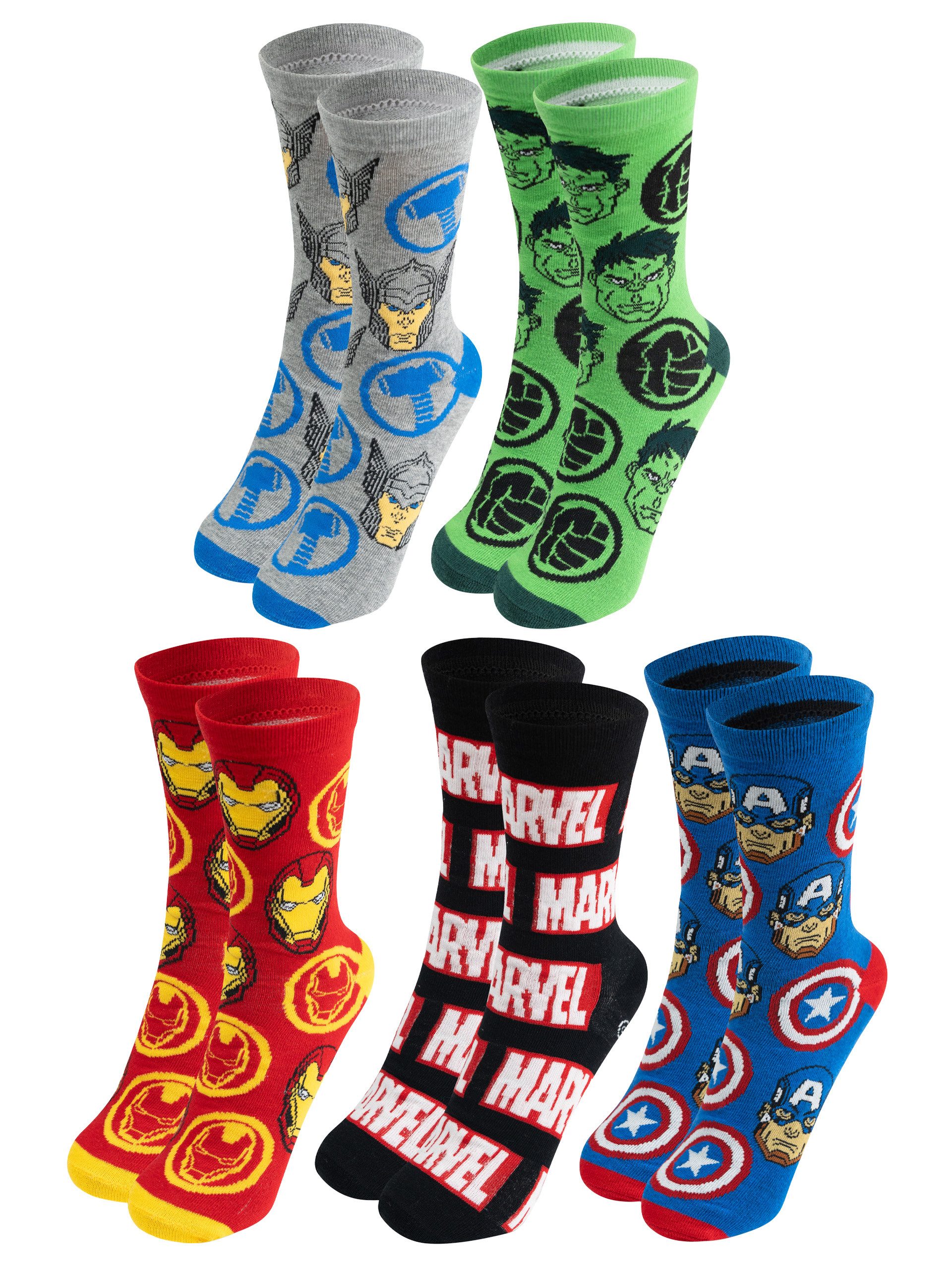 United Labels® Socken Marvel Socken Sneaker Strümpfe (5er Pack) 40-45 günstig online kaufen